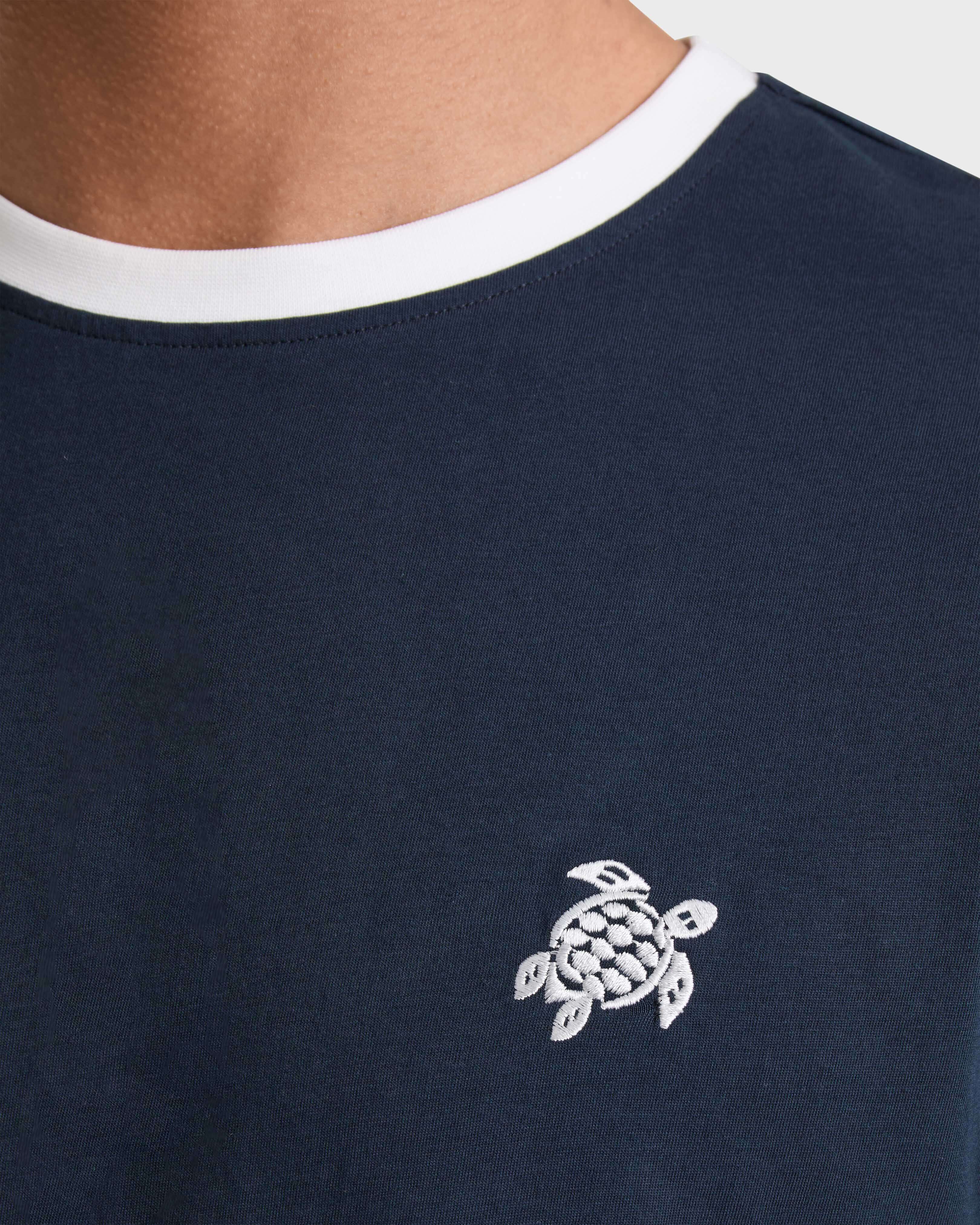 Men Organic Cotton Bicolor T-shirt NAVY supp1 view