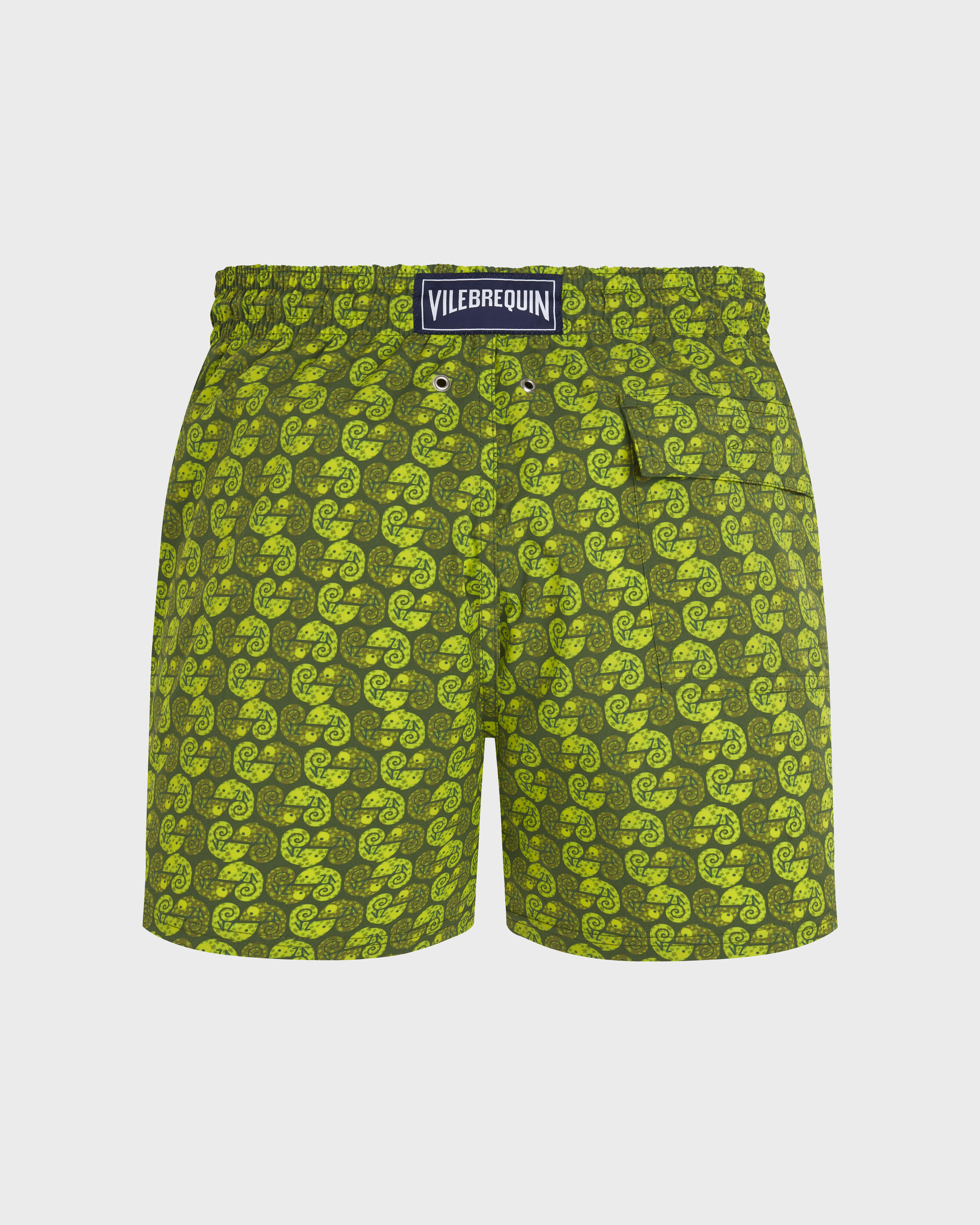 Men Stretch Short Swim Shorts Camaleo MILITAIRE back view