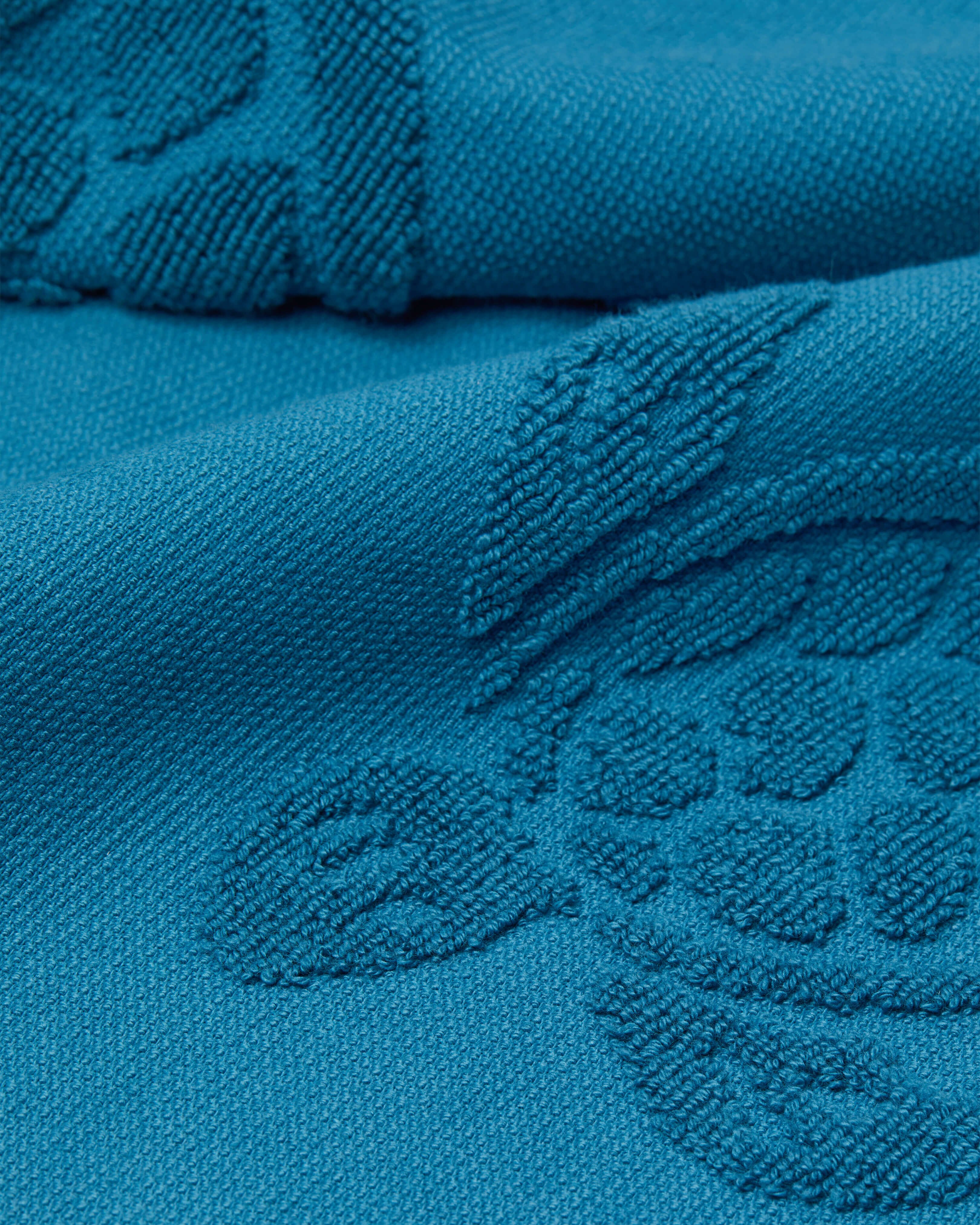 Beach Fouta in Organic Cotton Turtles Jacquard PEACOCK supp5 view