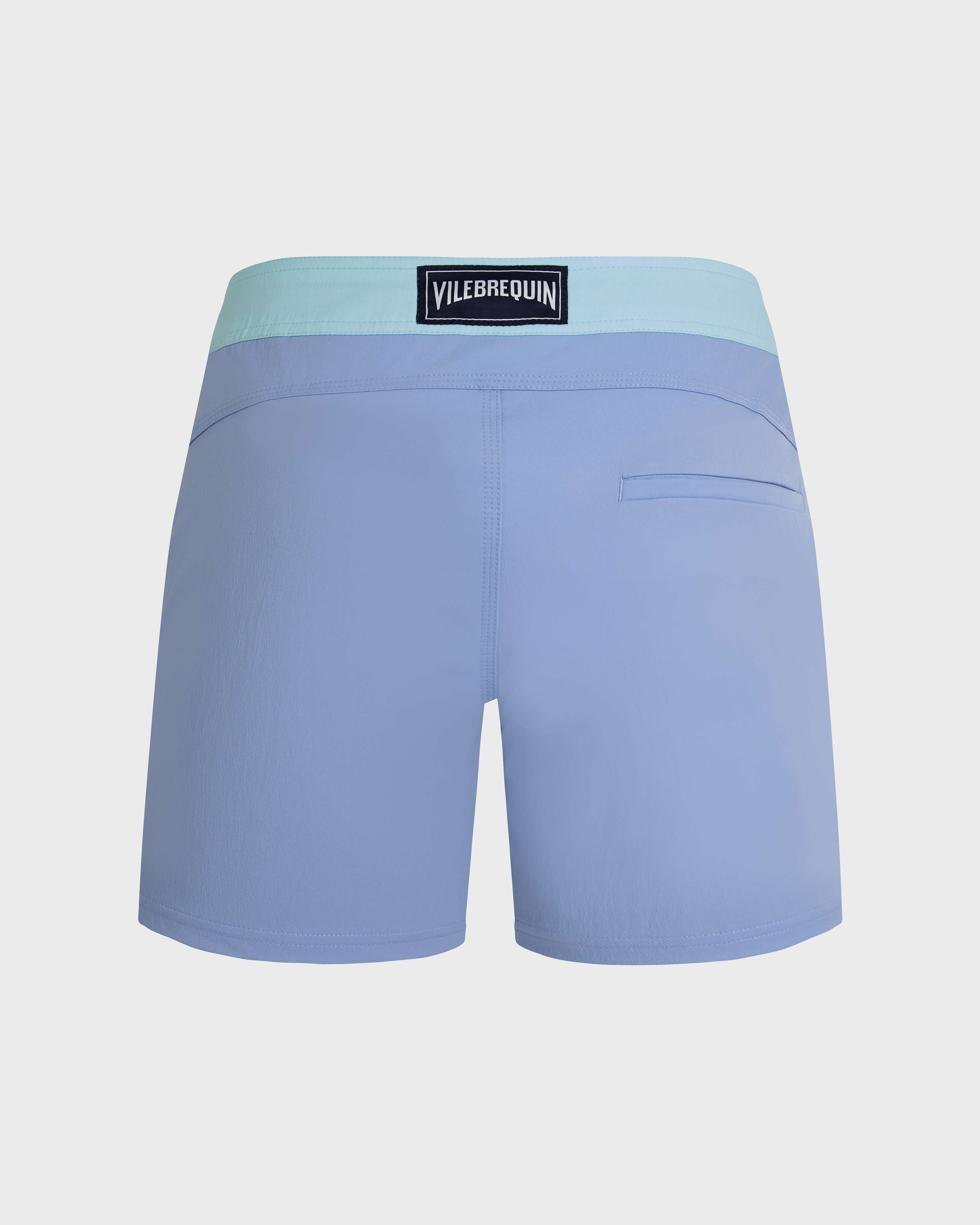 Maillot de bain court stretch ceinture plate homme color Block CLOUDY back view