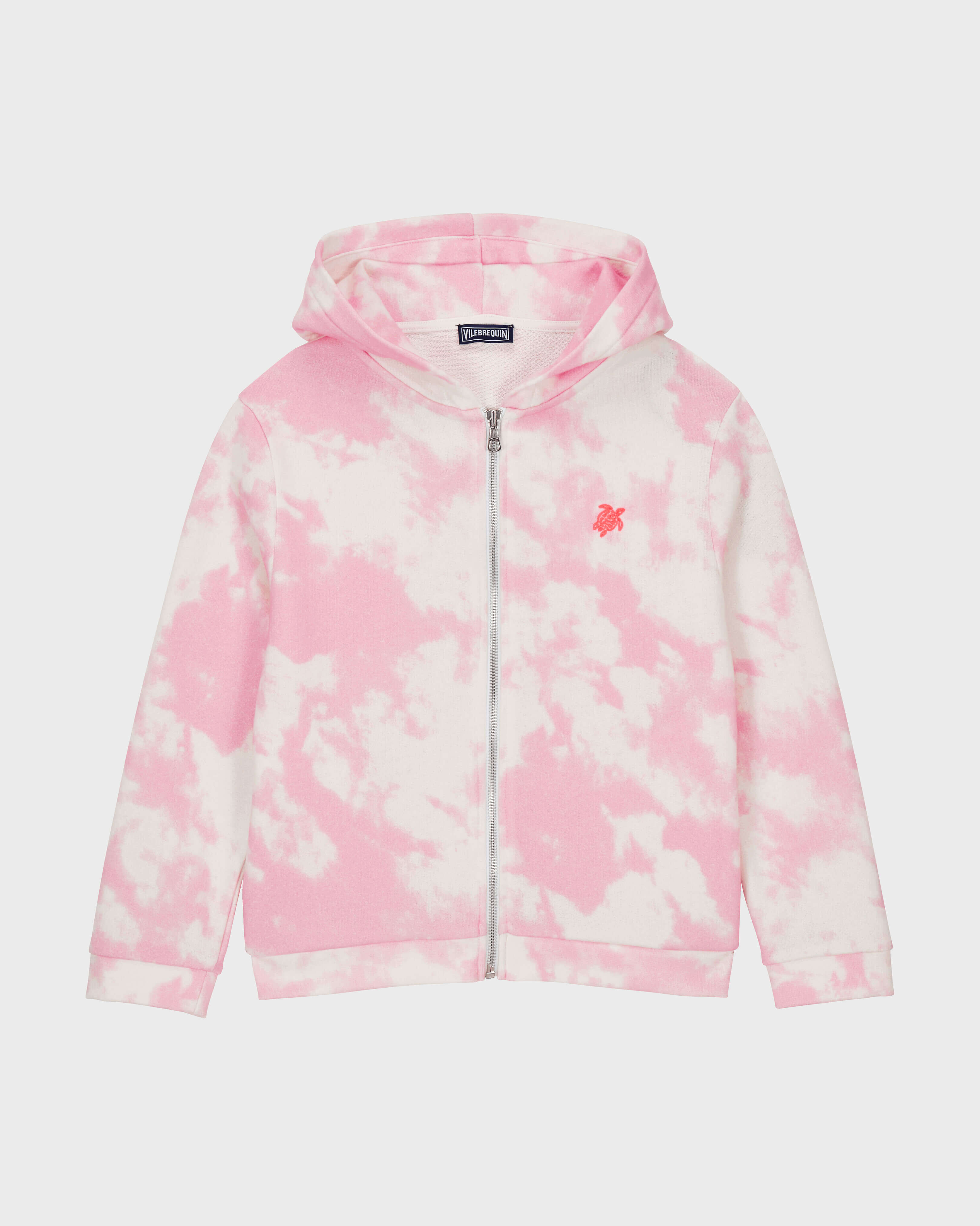 Sudadera con cremallera y estampado Tieand Dye para niña CARAMBOLA front view