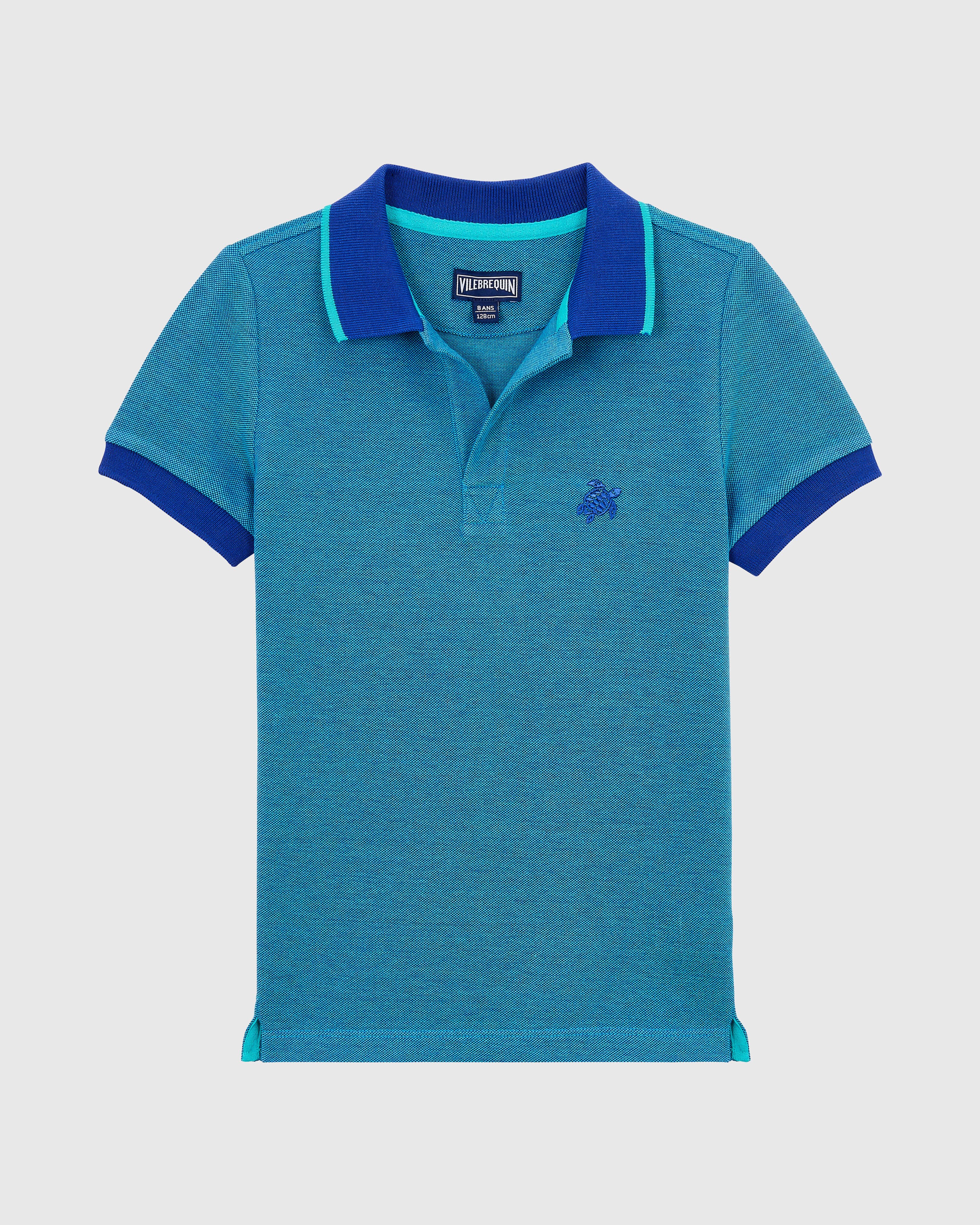 Boys Changing Color Cotton Pique Polo MARRAKECH front view