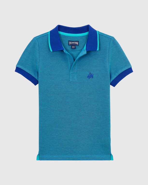 Vilebrequin - Boys Changing Color Cotton Pique Polo - Polo - Pantin - Blue - Size 6