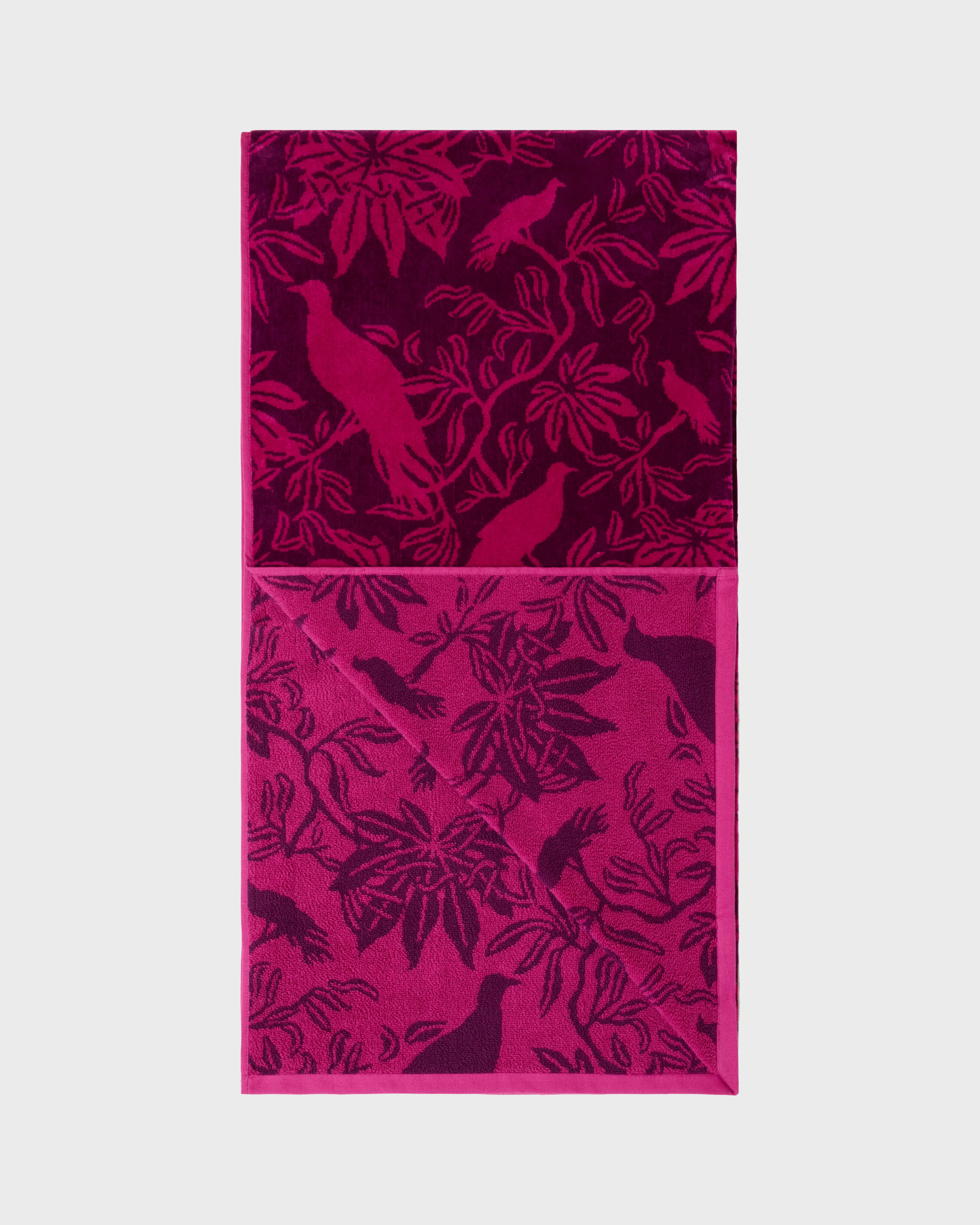 Strandtuch aus Bio-Baumwolle mit Jacquard-Vögeln für Herren KERALA back view