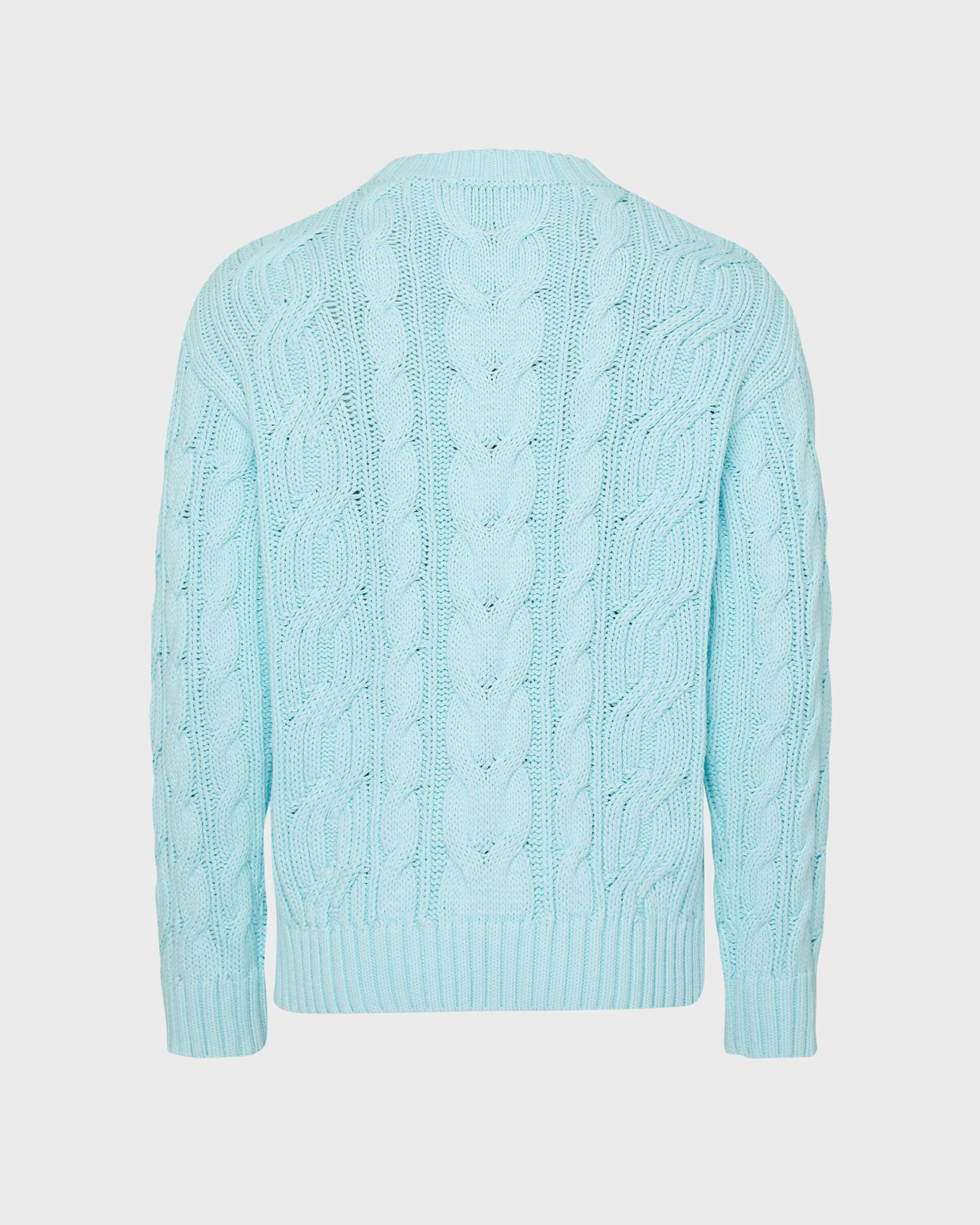 Men Cable-Knit Cotton Sweater THALASSA back view