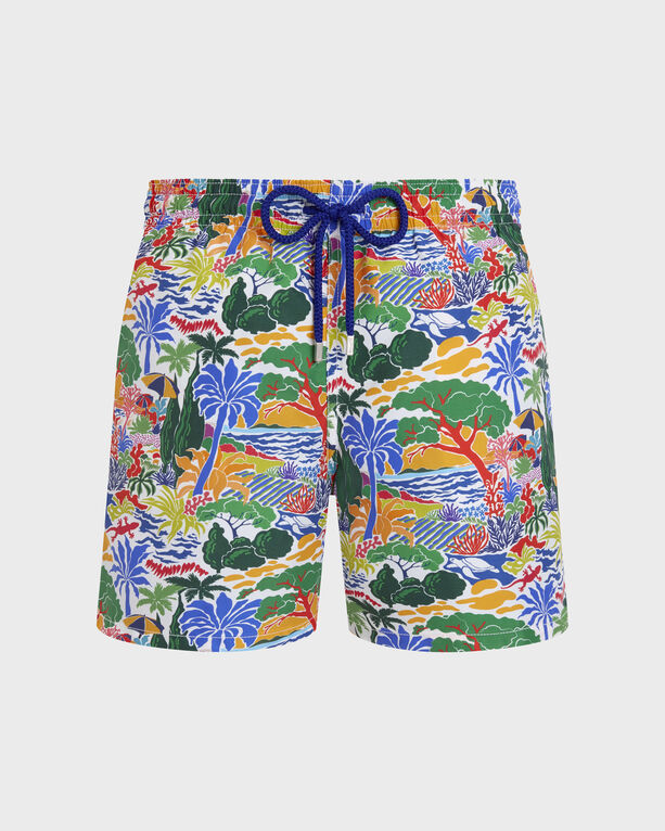 Vilebrequin - Men Swim Shorts Seaside Life - Swimwear - Moorea - White - Size XL