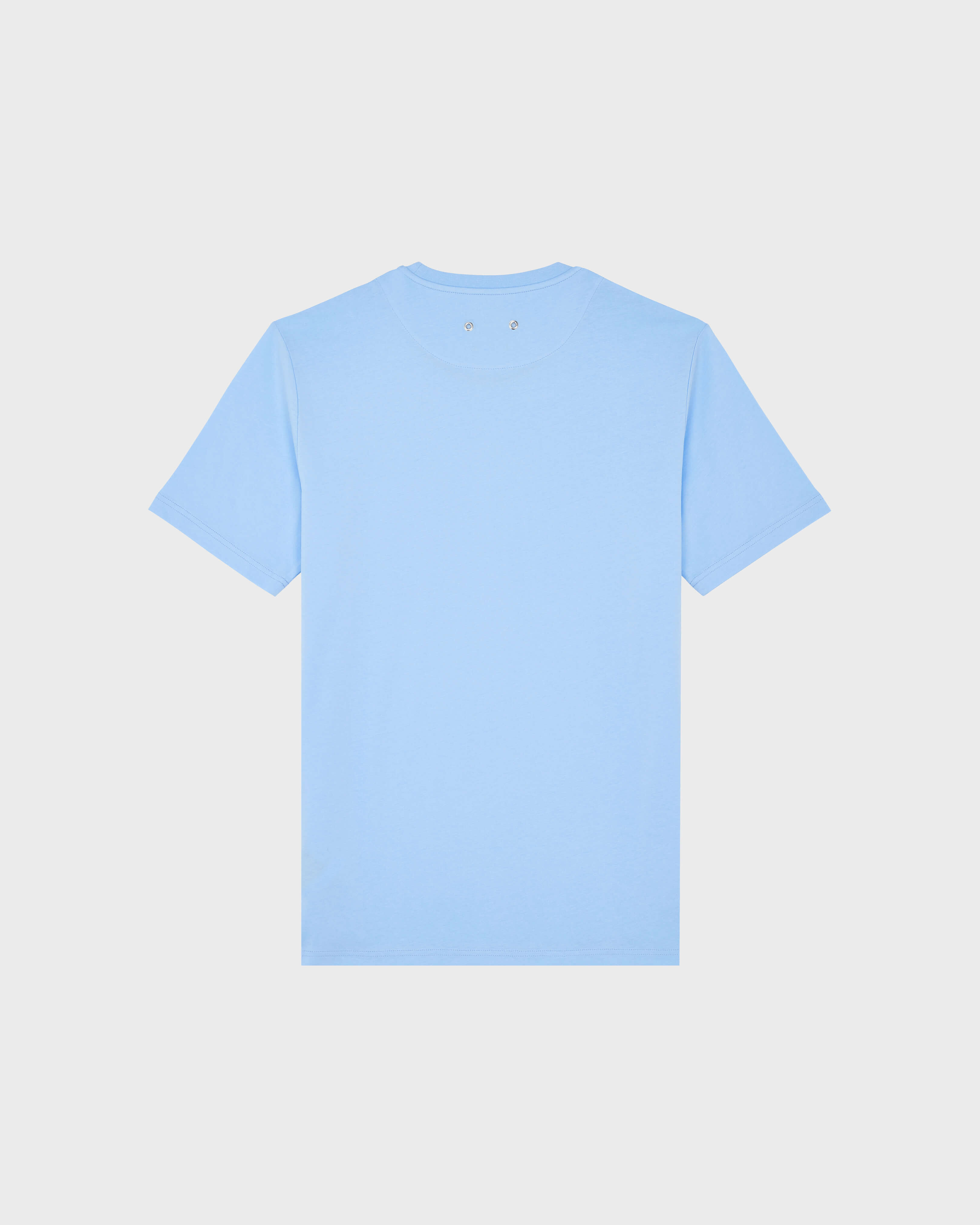 Men Organic Cotton T-Shirt Solid FLAX FLOWER back view