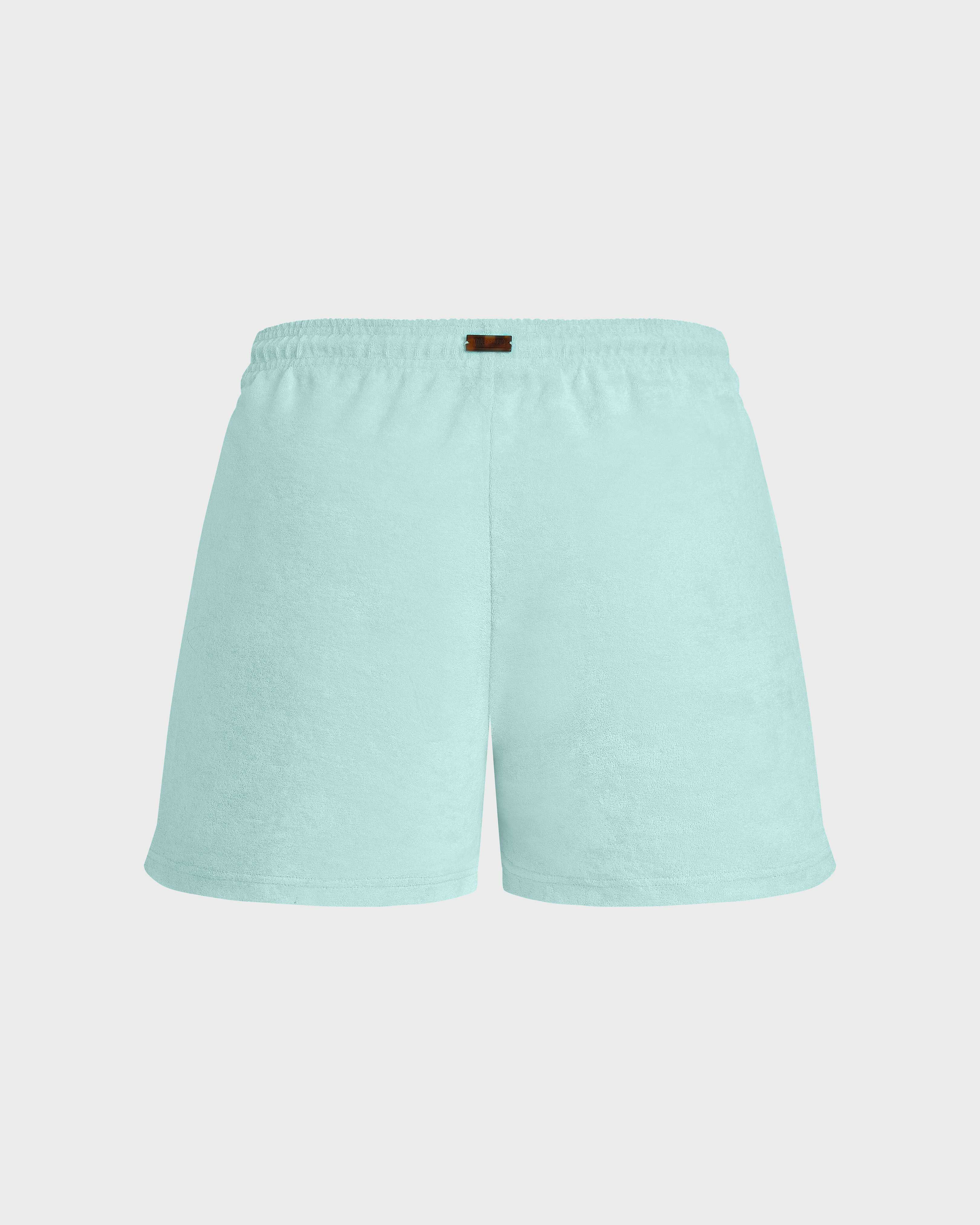Women Terry Shorts Solid OXYGENE back view