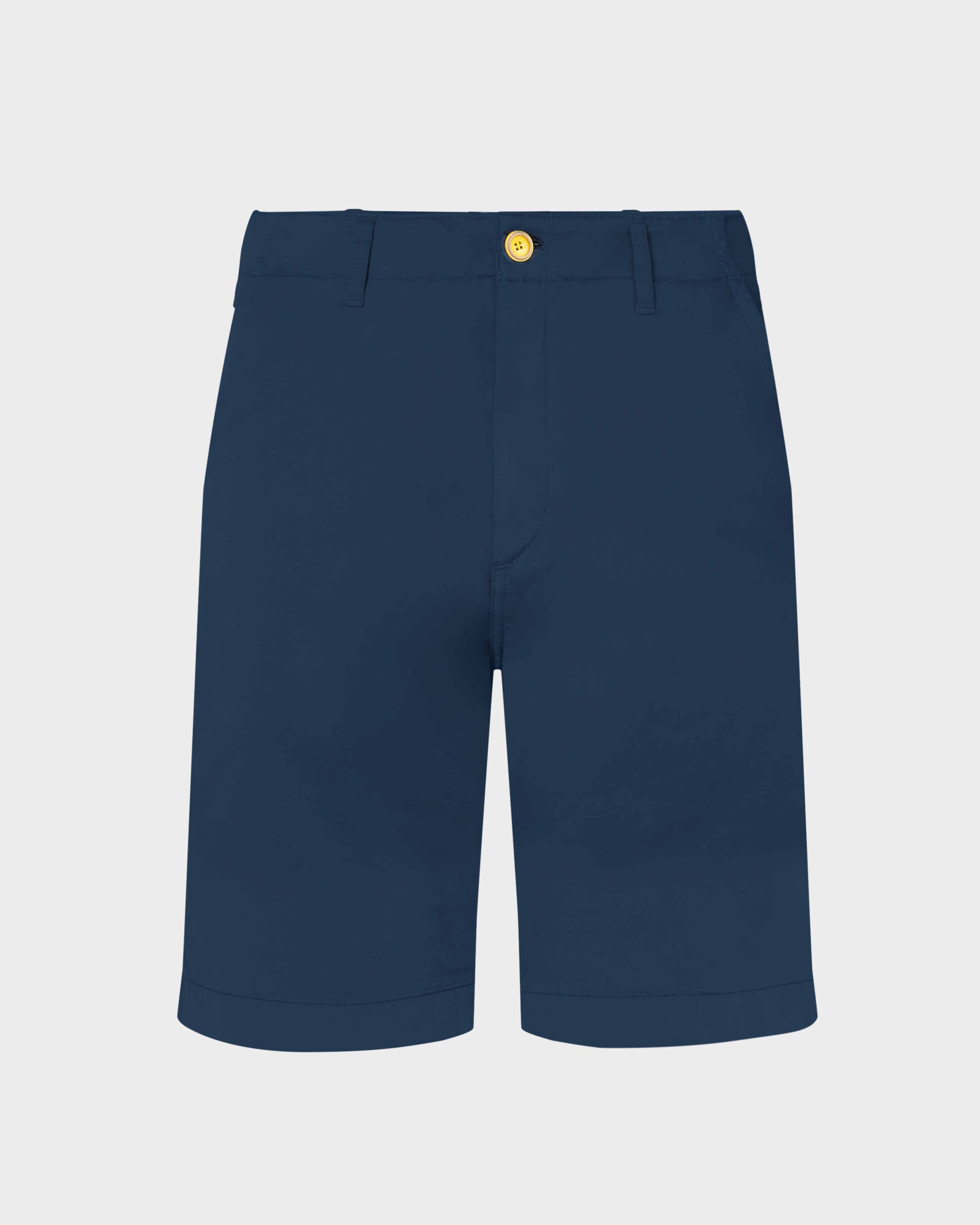 Men Tencel Satin Bermuda Shorts Solid NAVY front view