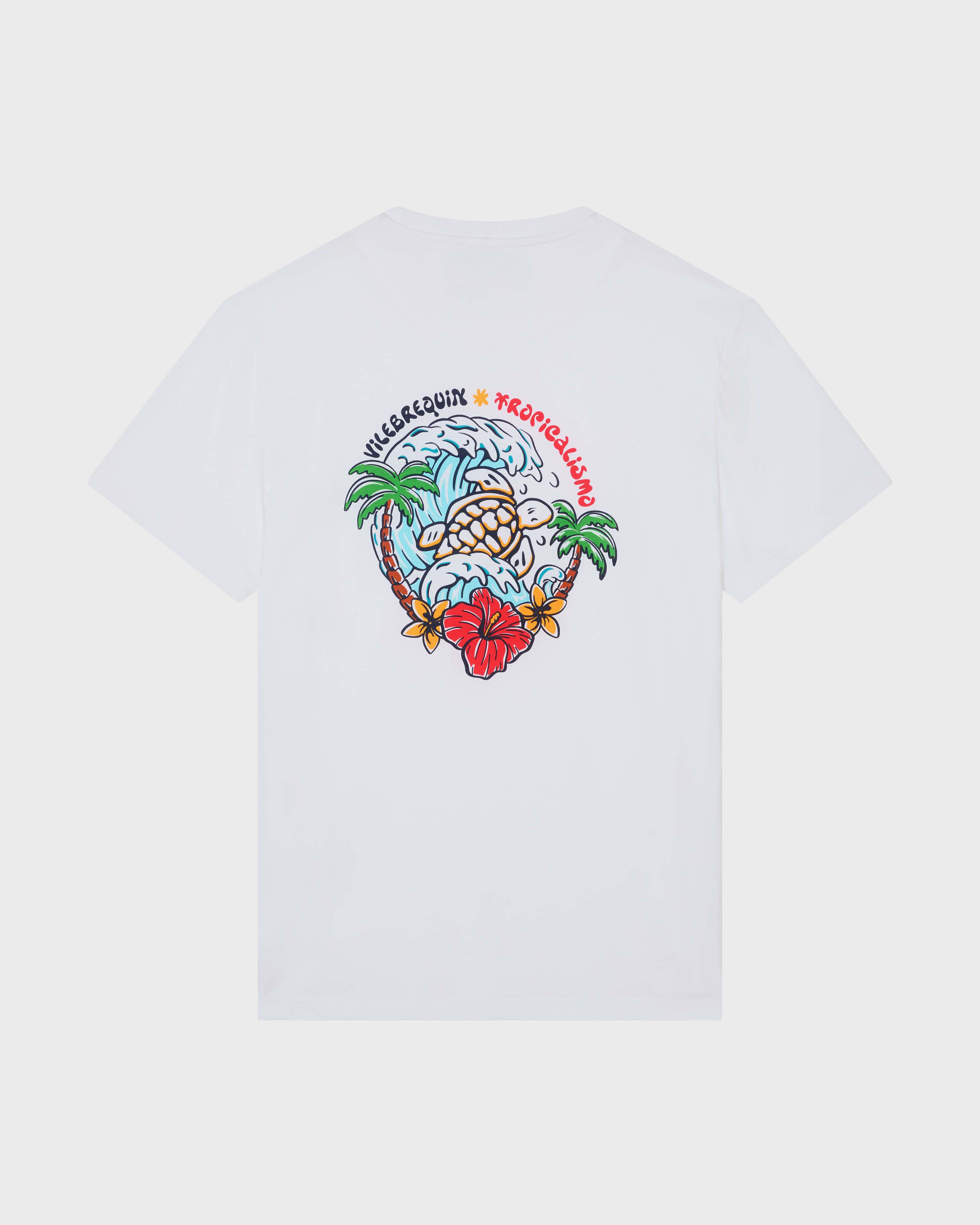 Men Organic Cotton T-shirt Tropicalissimo POPPY RED back view