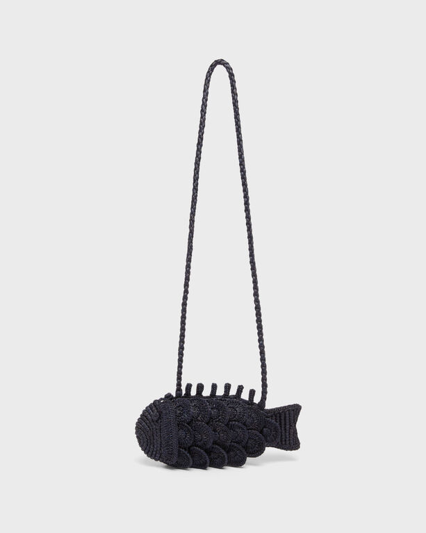 Vilebrequin - Women Raffia Small Fish Handbag - Bags - Bogue - Blue - Size OSFA