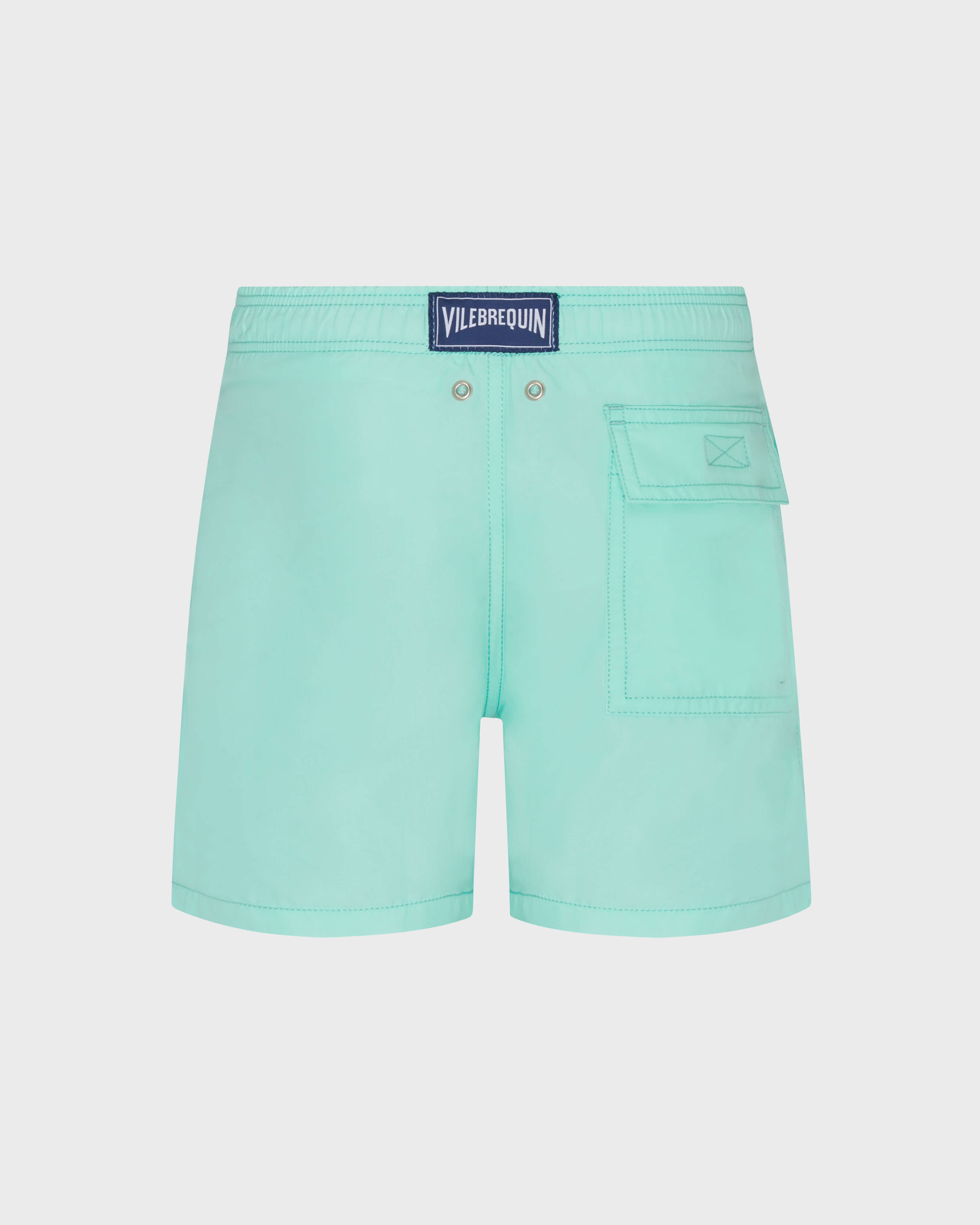 Boys Swim Shorts Solid CARIBBEAN back view