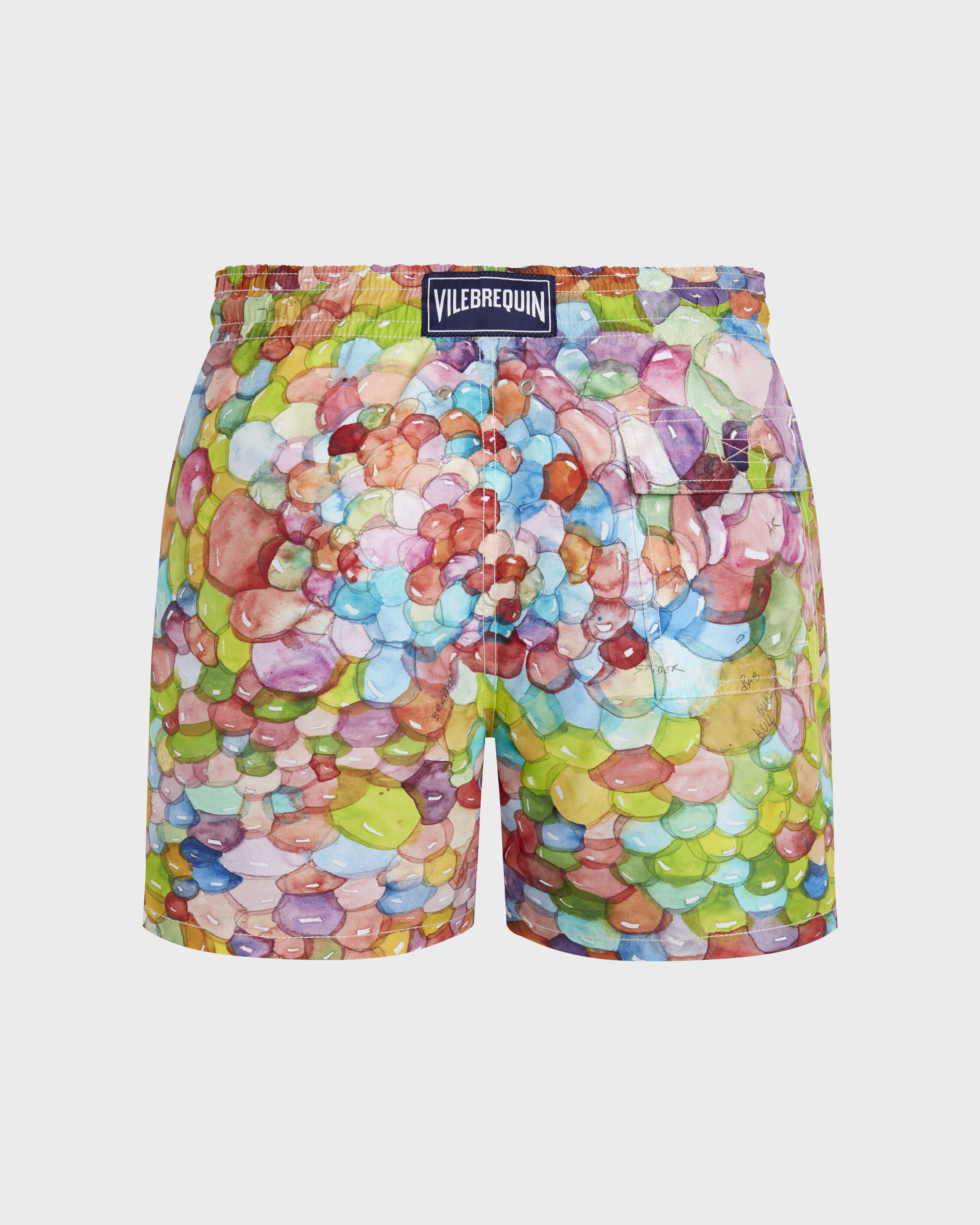 Bañador con estampado Multi Bubbles para hombre - VBQ x Fabrice Hyber PAPIER back view