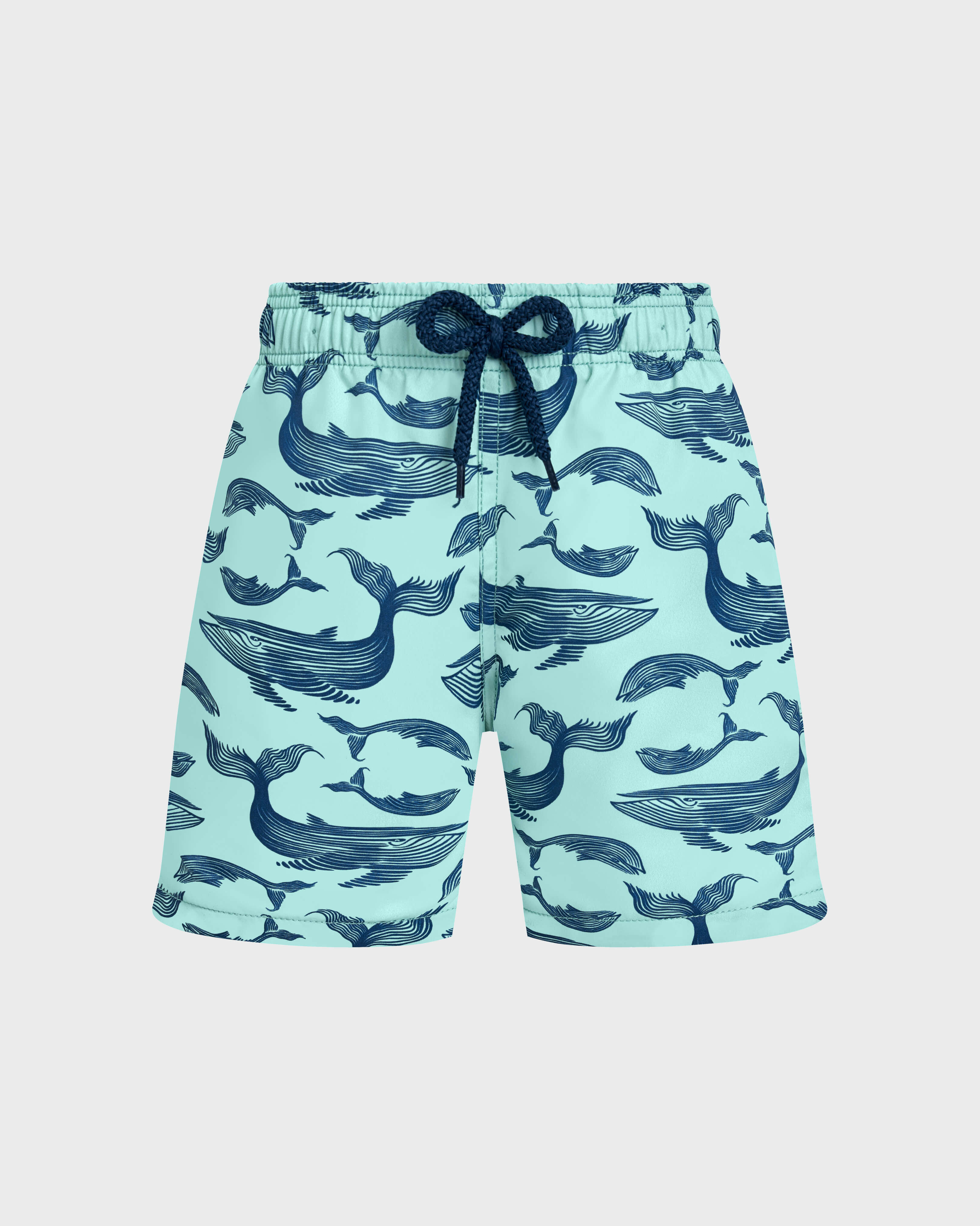 Boys Swim Shorts Whales BLUE NOTE front view