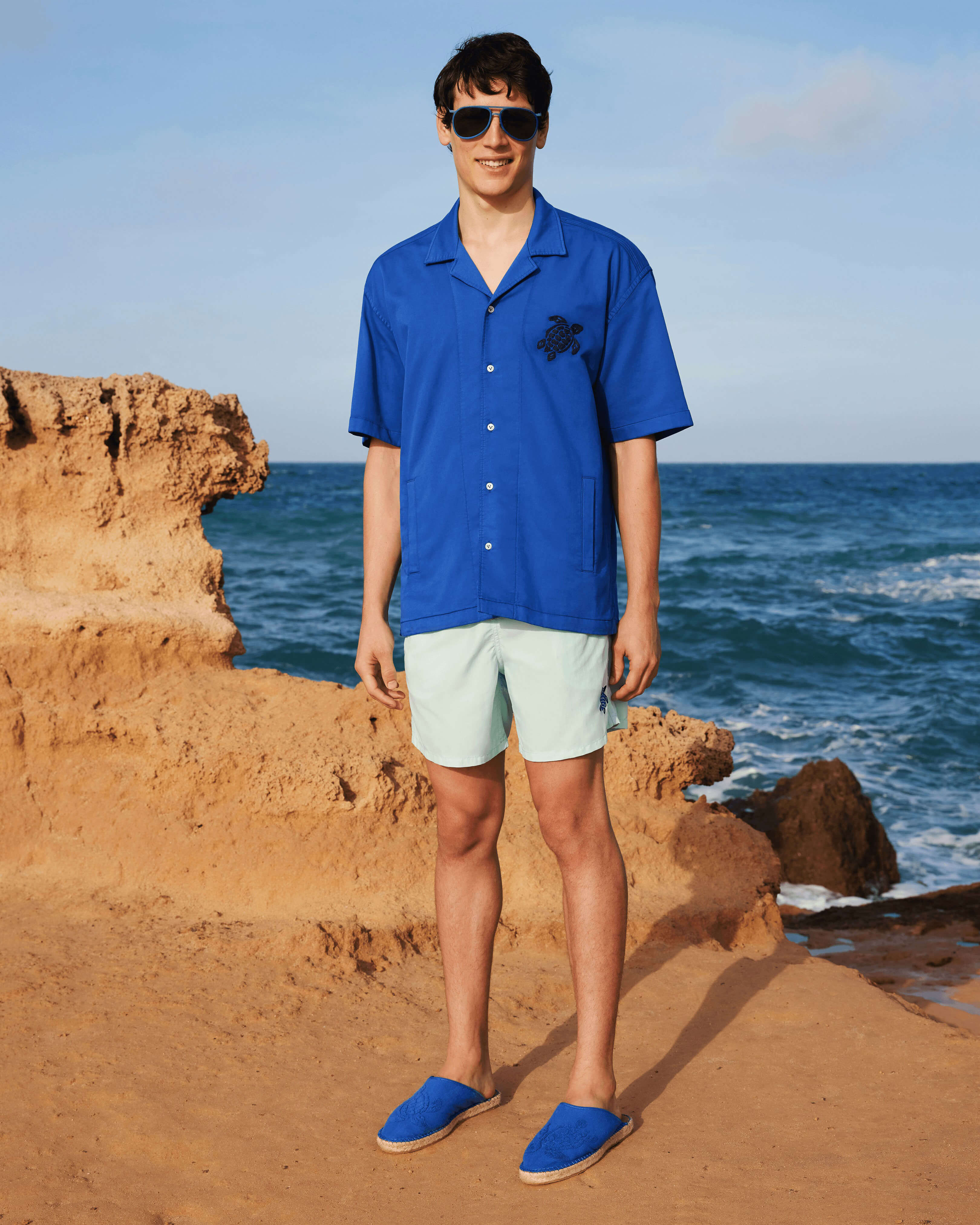 Men Swim Shorts Bicolor BLUE NOTE look2 view