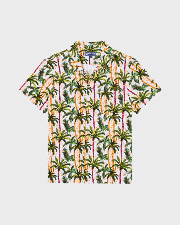 Vilebrequin - Men Terry Bowling Shirt Brazil Jungle - Shirt - Charli - White - Size S