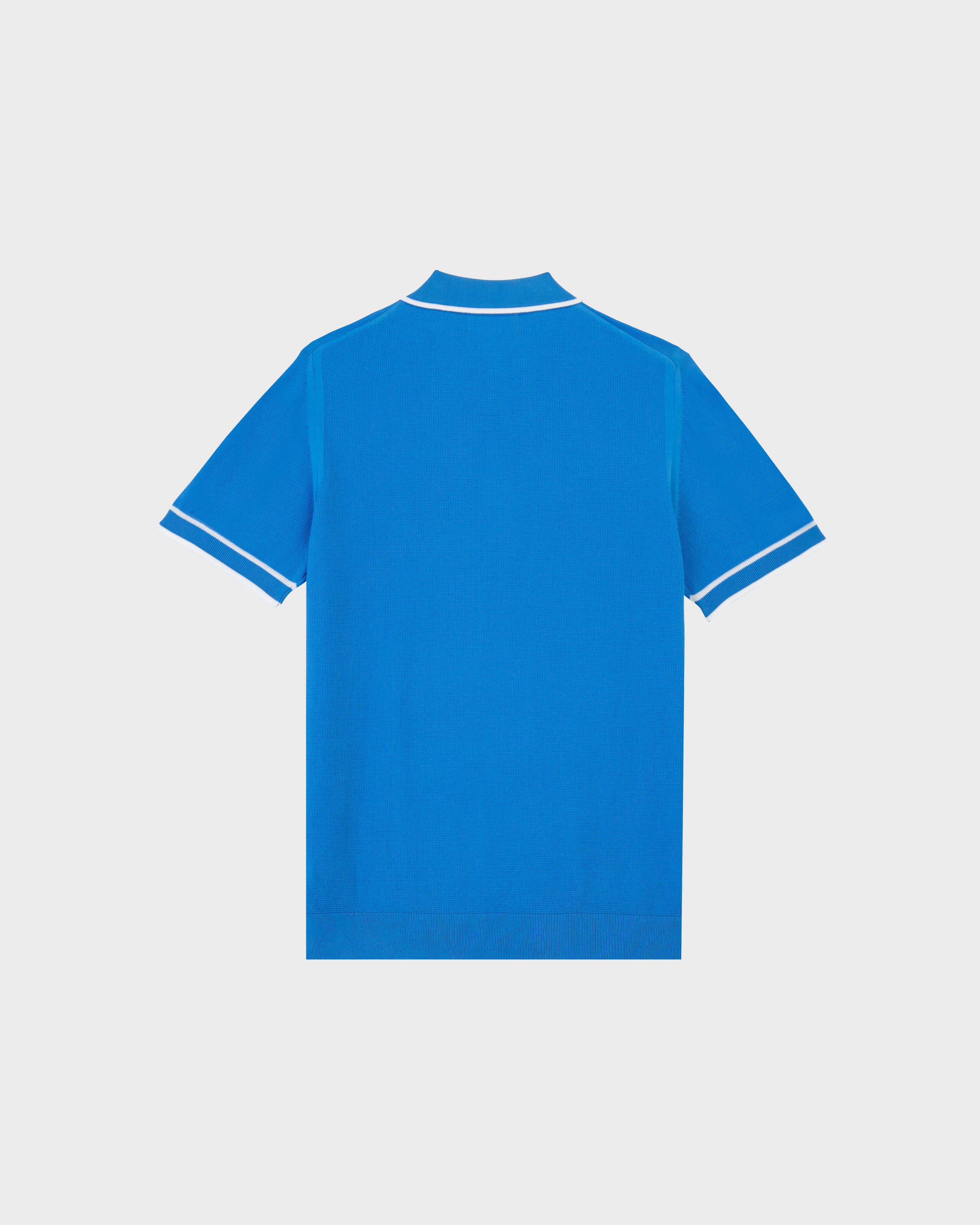 Polo en coton tricoté homme uni FAIENCE back view