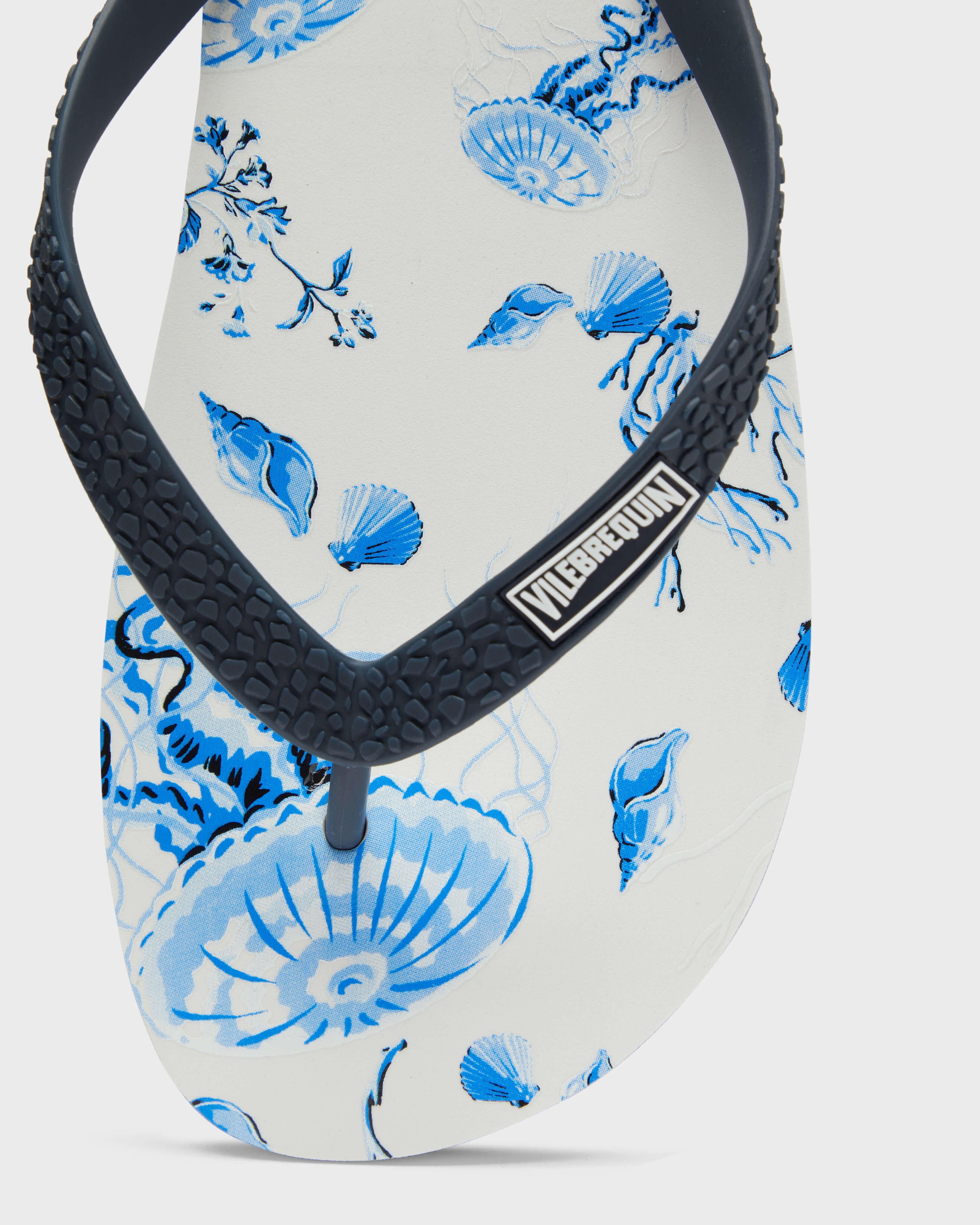 Men Flip Flops Medusa and Shells WHITE supp5 view