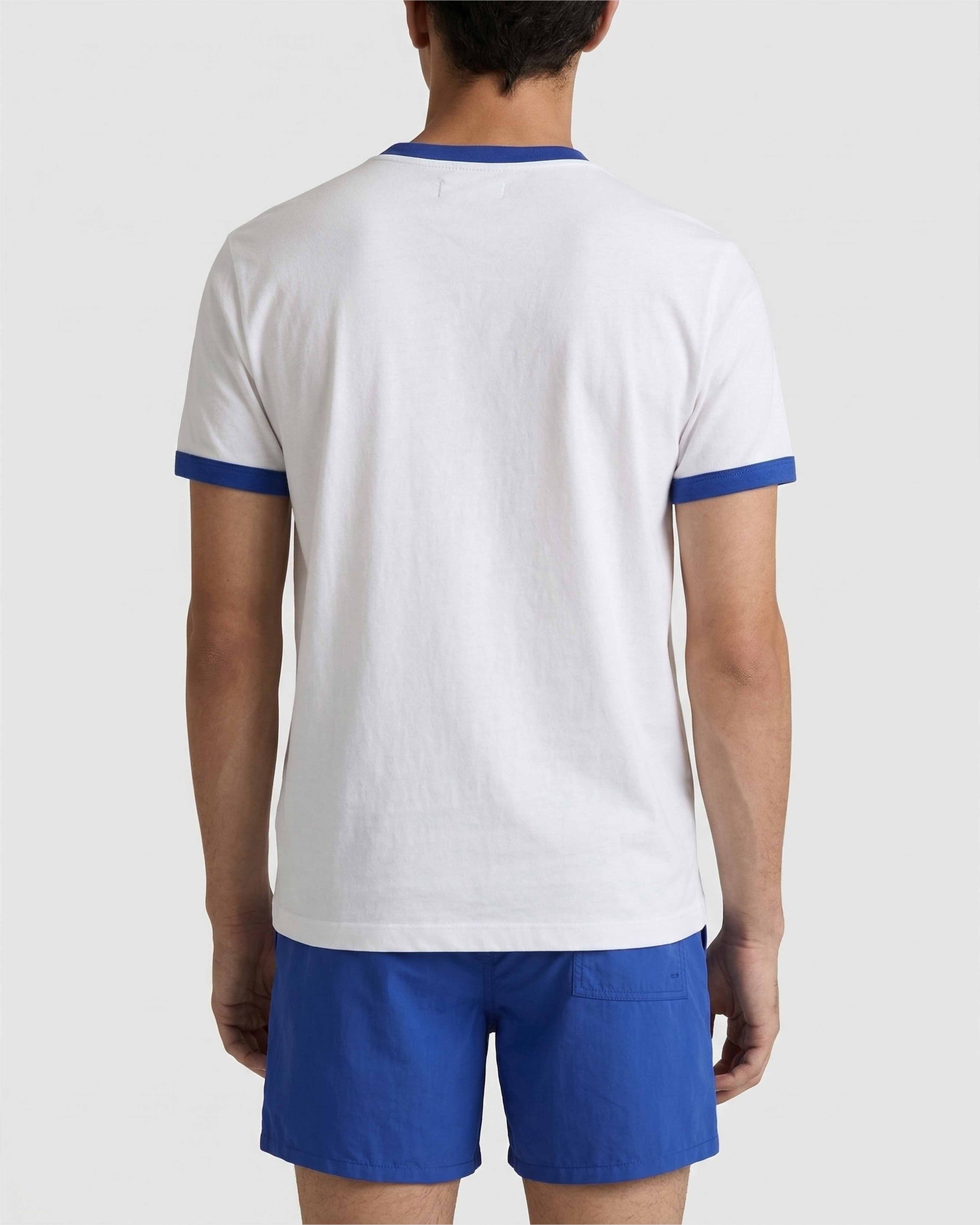 Men Cotton Light Jersey T-shirt Bicolor Logo MARRAKECH backworn view