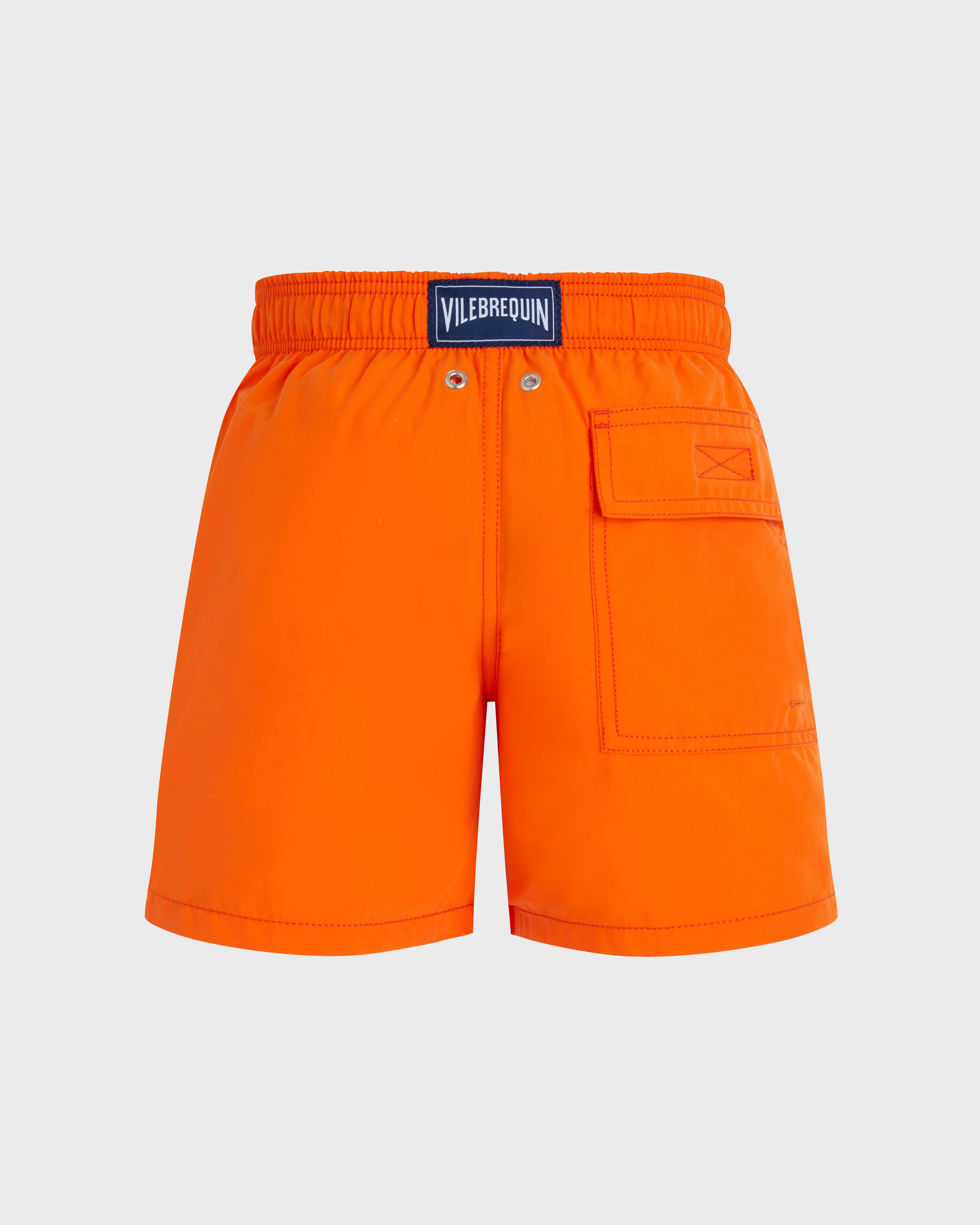 Boys Swim Trunks Solid APRICOT back view