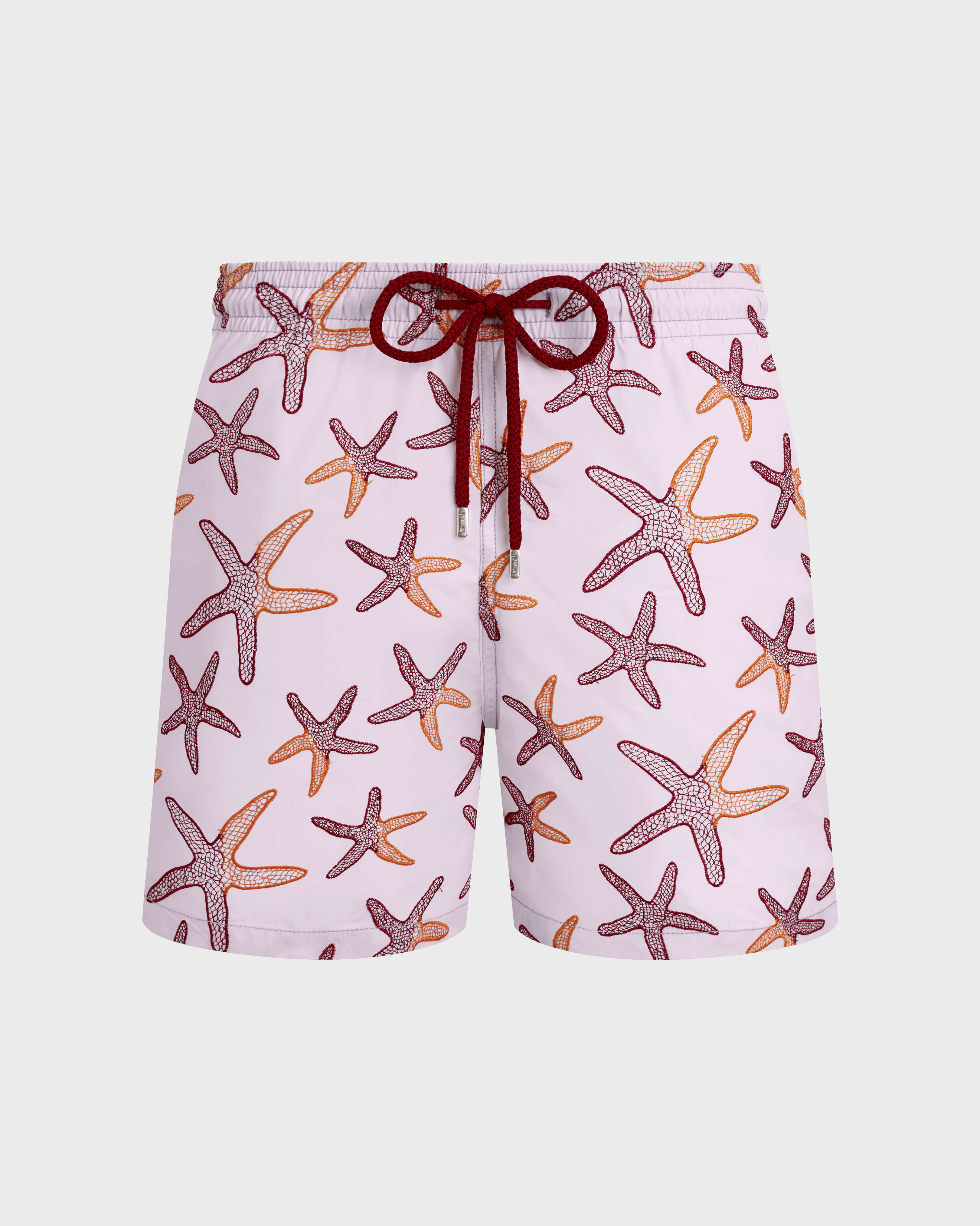 Men Swim Shorts Embroidered Starlettes- Limited Edition PETALE / PINK front view