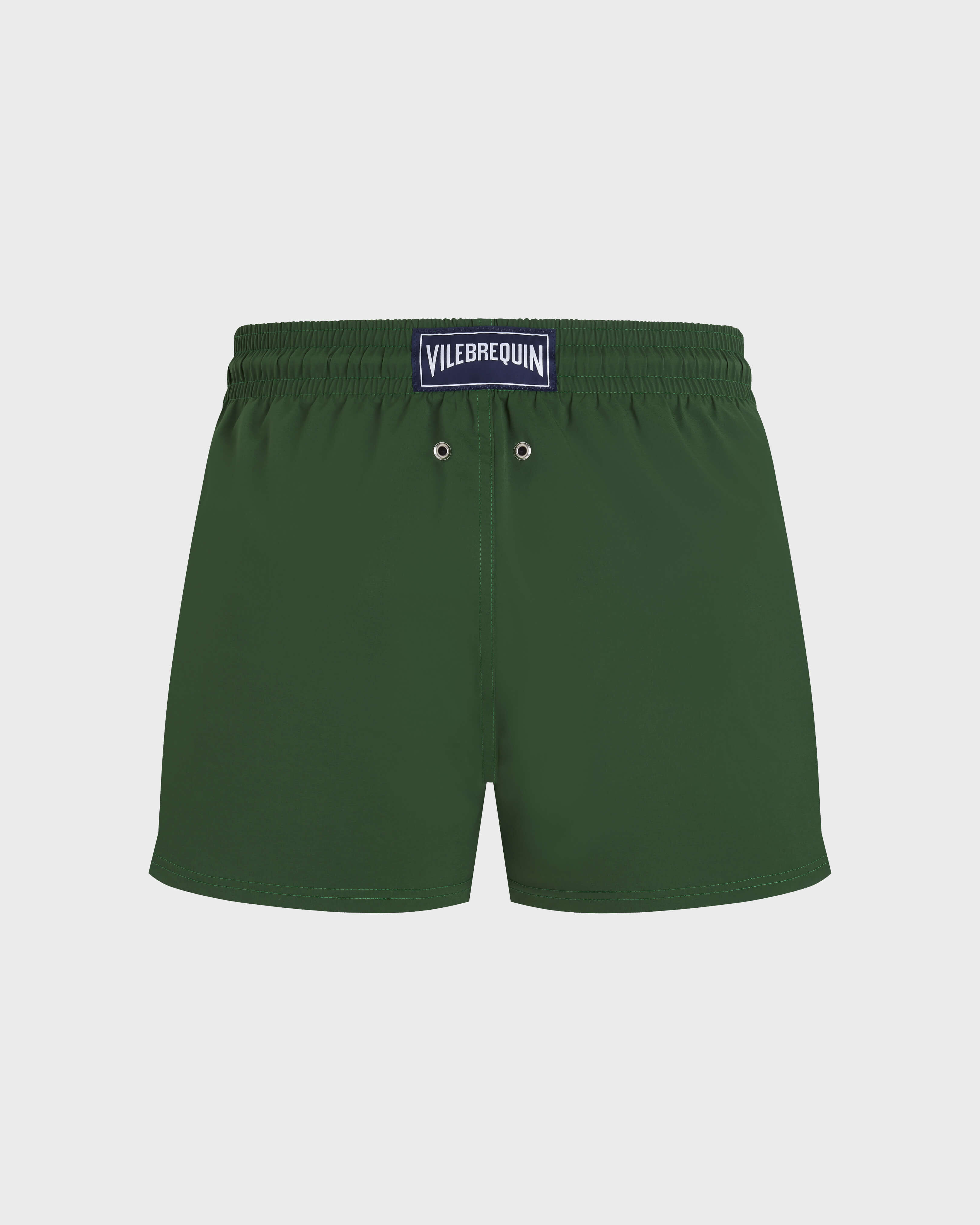 Men Swimwear Short and Fitted Stretch Solid TROPICAL back view