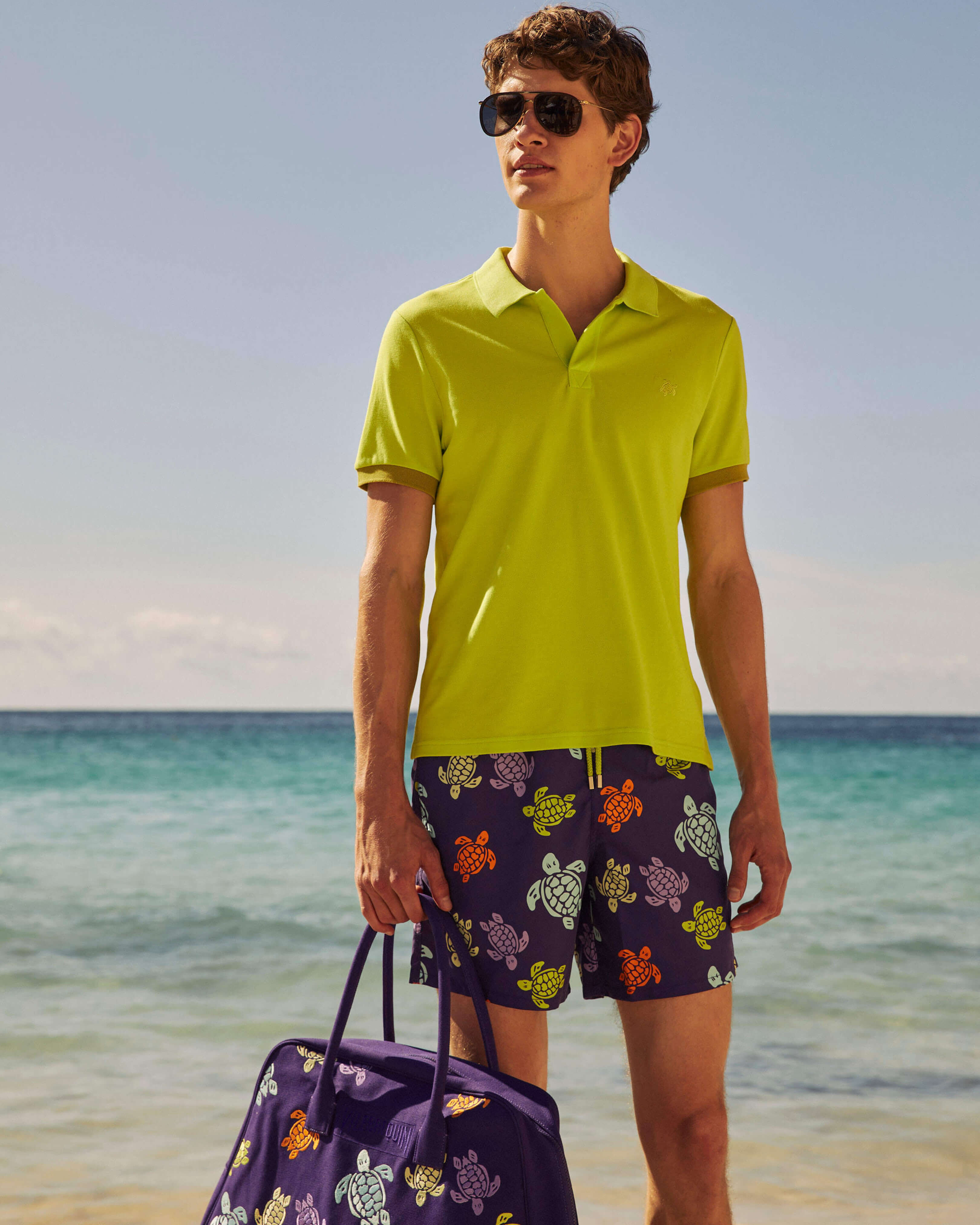 Solid Polohemd aus Baumwolle für Herren 433 look1 view