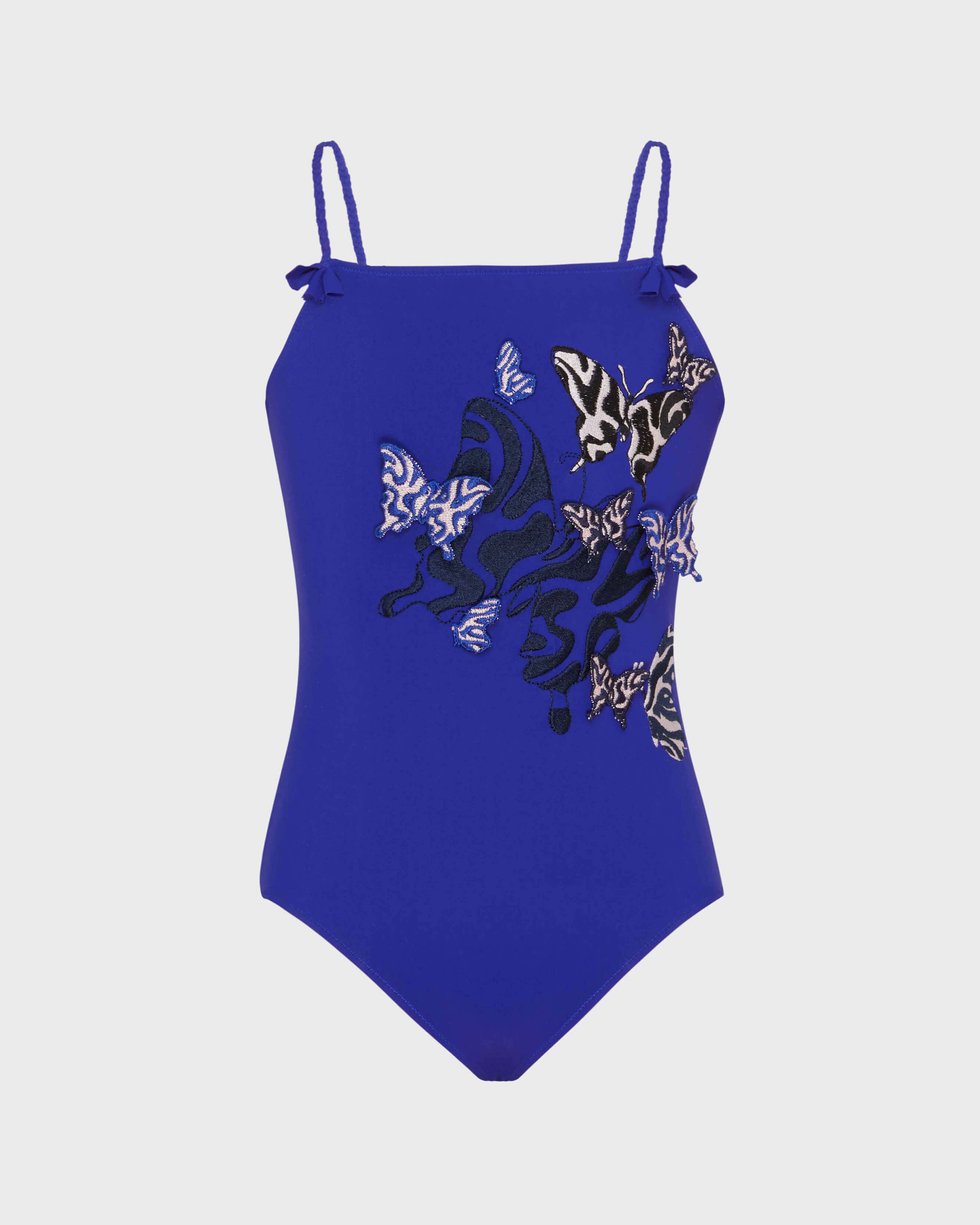 Girls One-piece Swimsuit Embroidered Disco Butterfly MARRAKECH front view