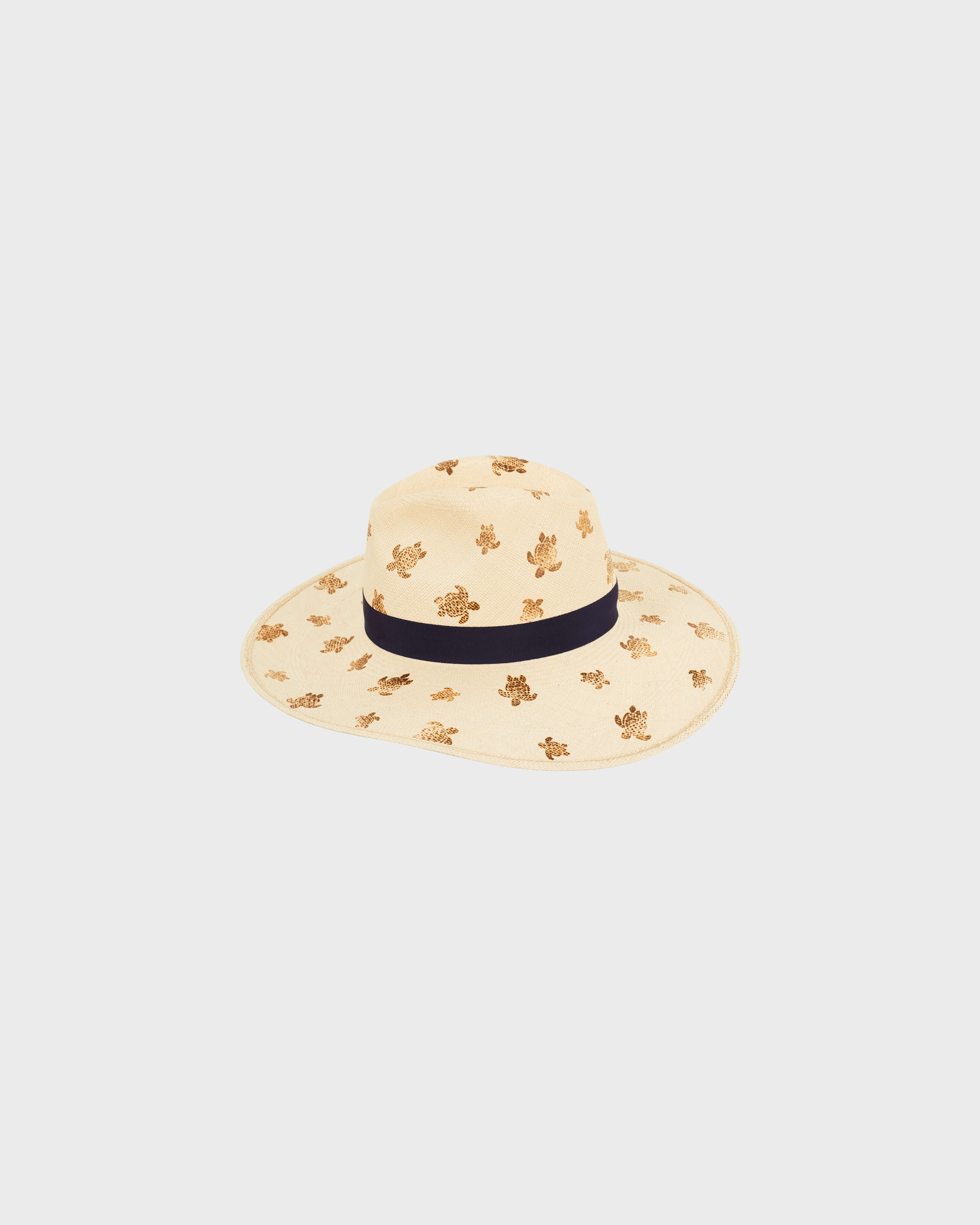 Women Straw Hat Vilebrequin x Borsalino SAND back view