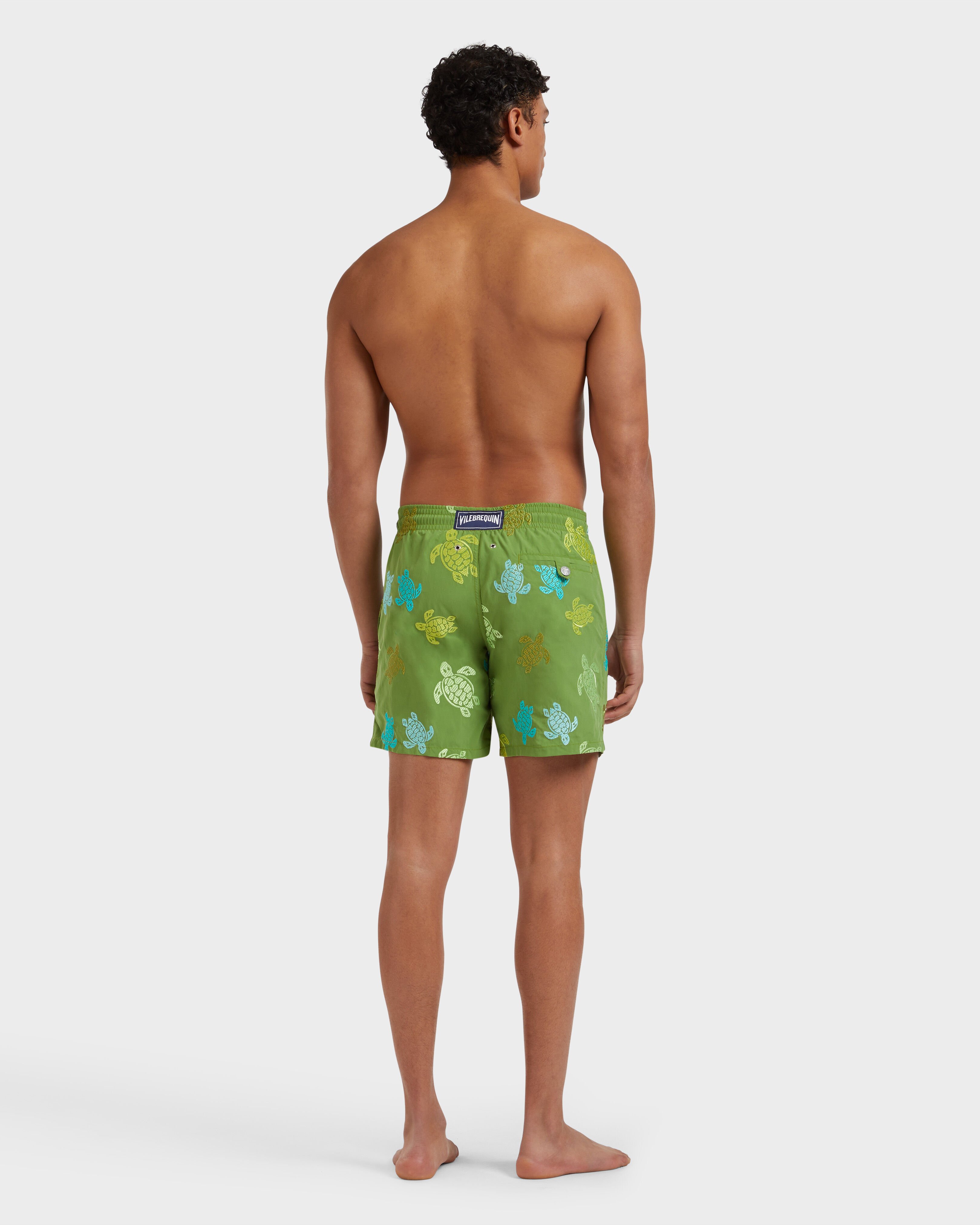Men Swim Shorts Embroidered Tortue Multicolore - Limited Edition CAMOUPLAGE backworn view