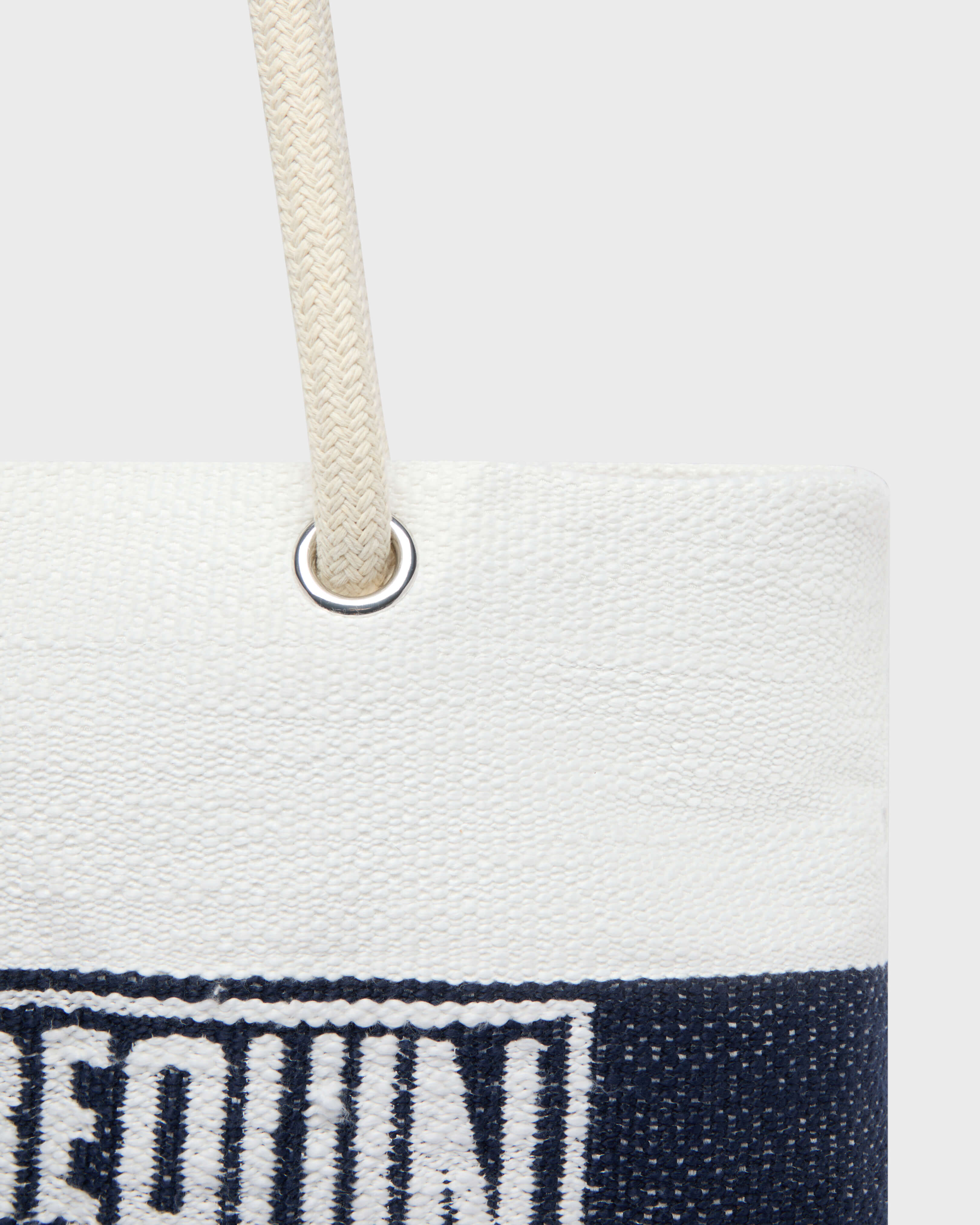 Gewebte Vilebrequin Strandtasche aus Baumwolle MARINEBLAU look2 view