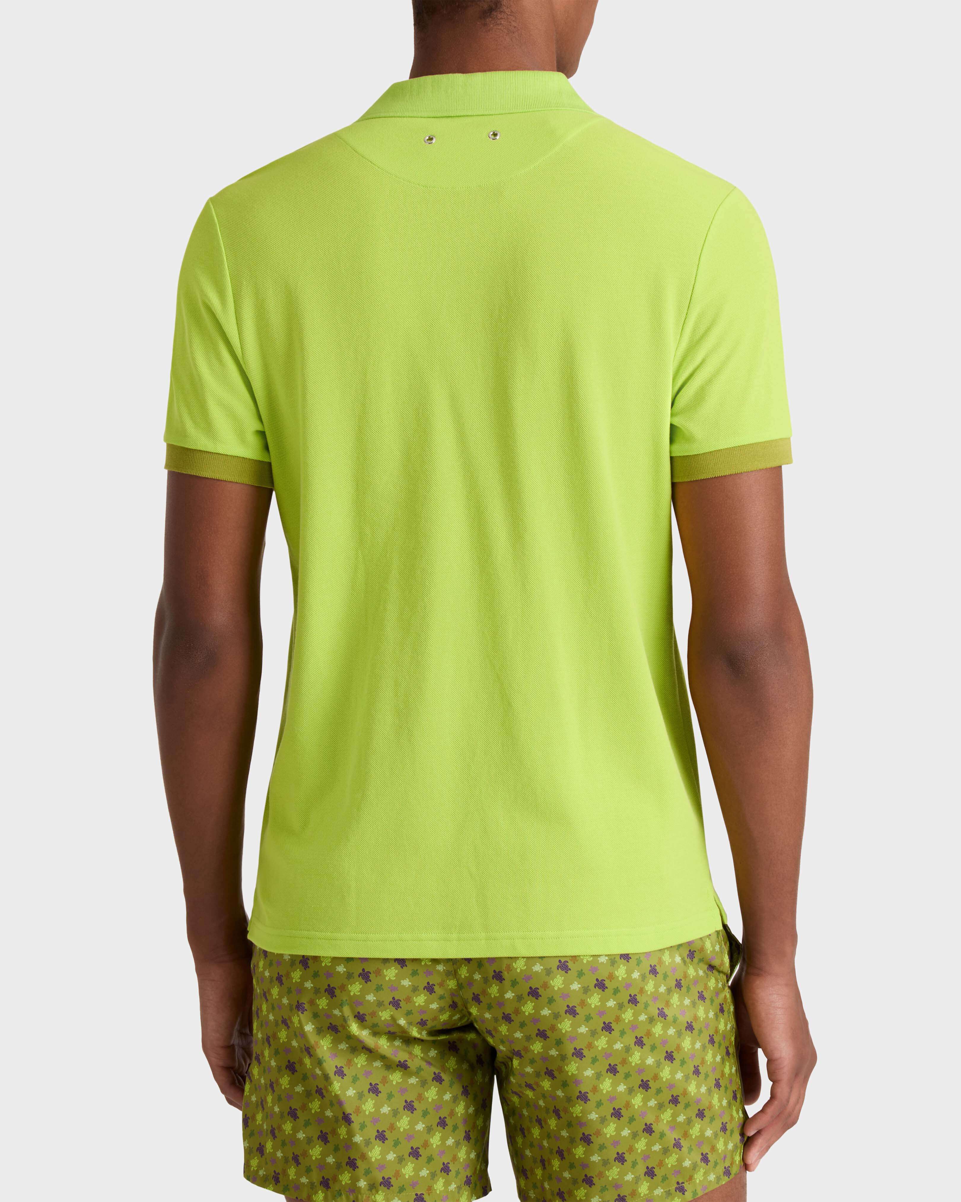 Polo en piqué coton organique homme uni 433 backworn view