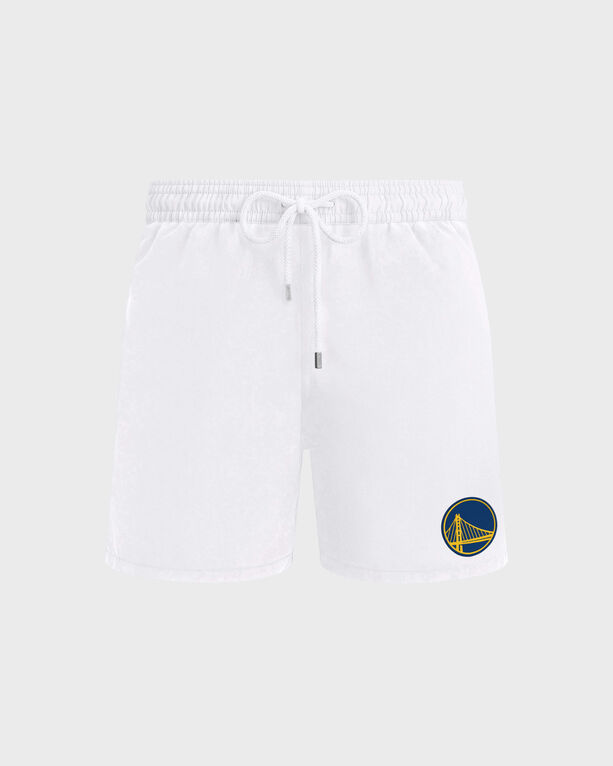 Vilebrequin - Men Swim Trunks - Vilebrequin X San Francisco Golden State Warriors - Swimwear - Motu - White - Size XXXL