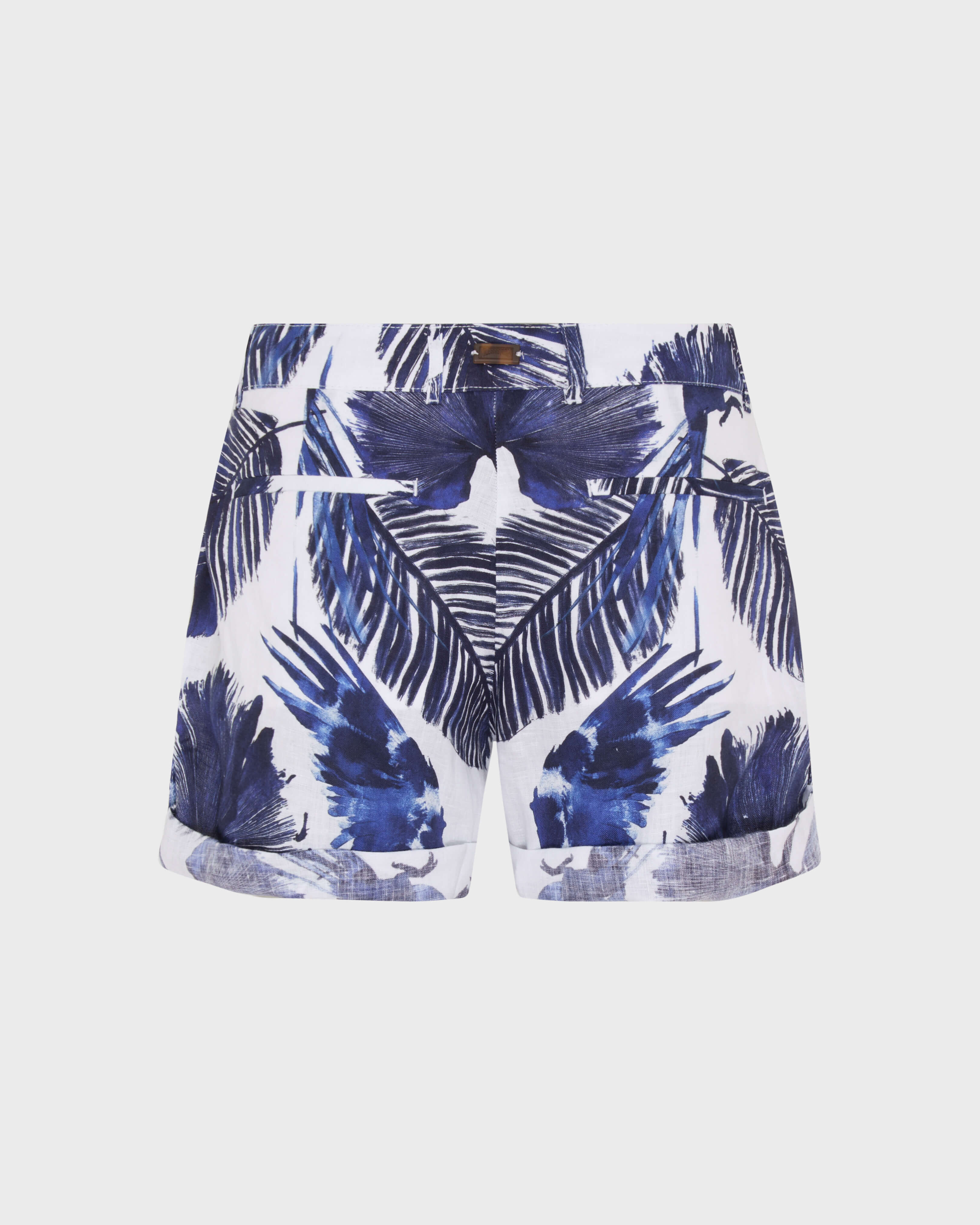 Papagaio Bermudashorts aus Leinen für Damen WEISS back view