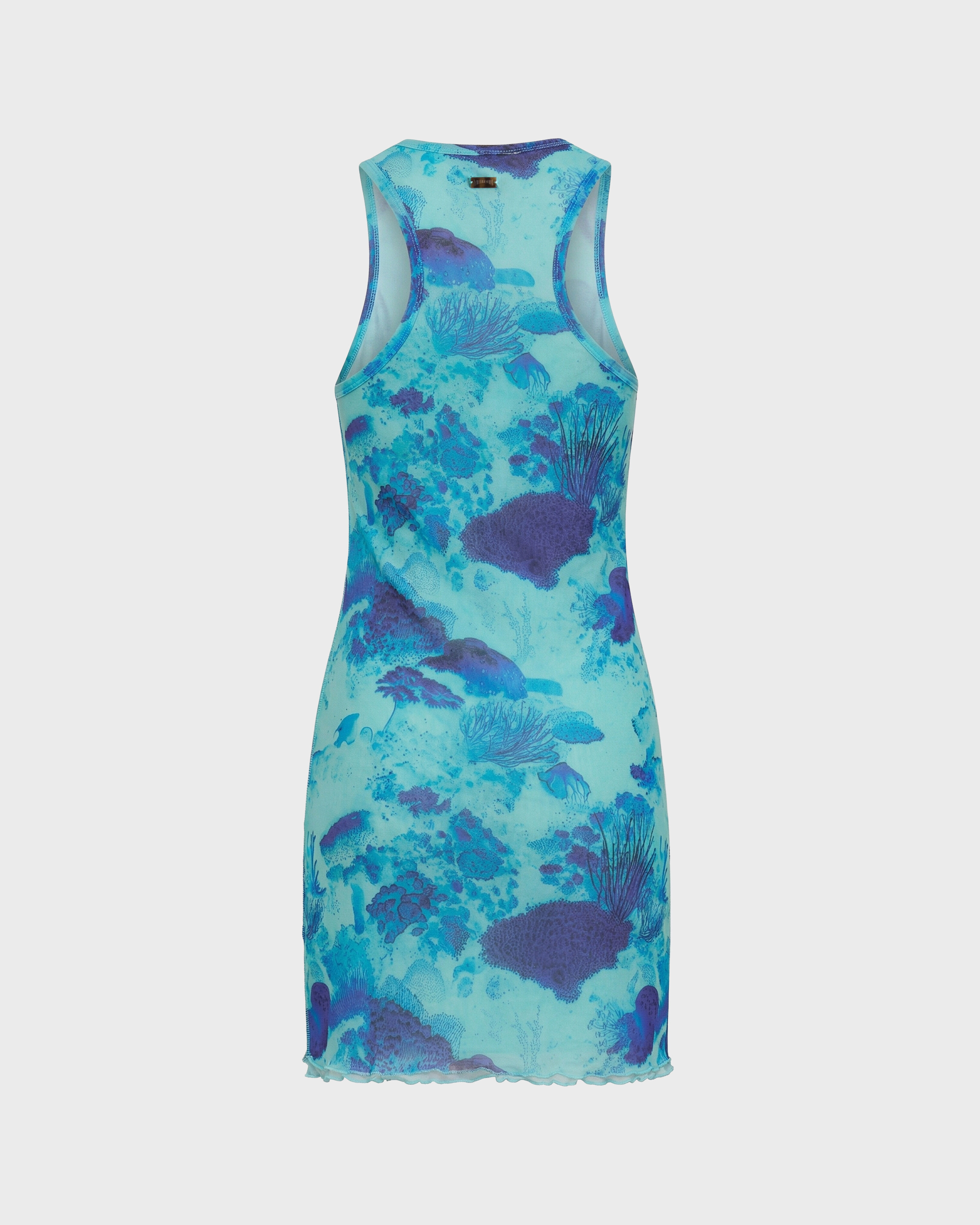 Vestido sin mangas de tul con estampado Coral Reef para mujer OXYGENE back view