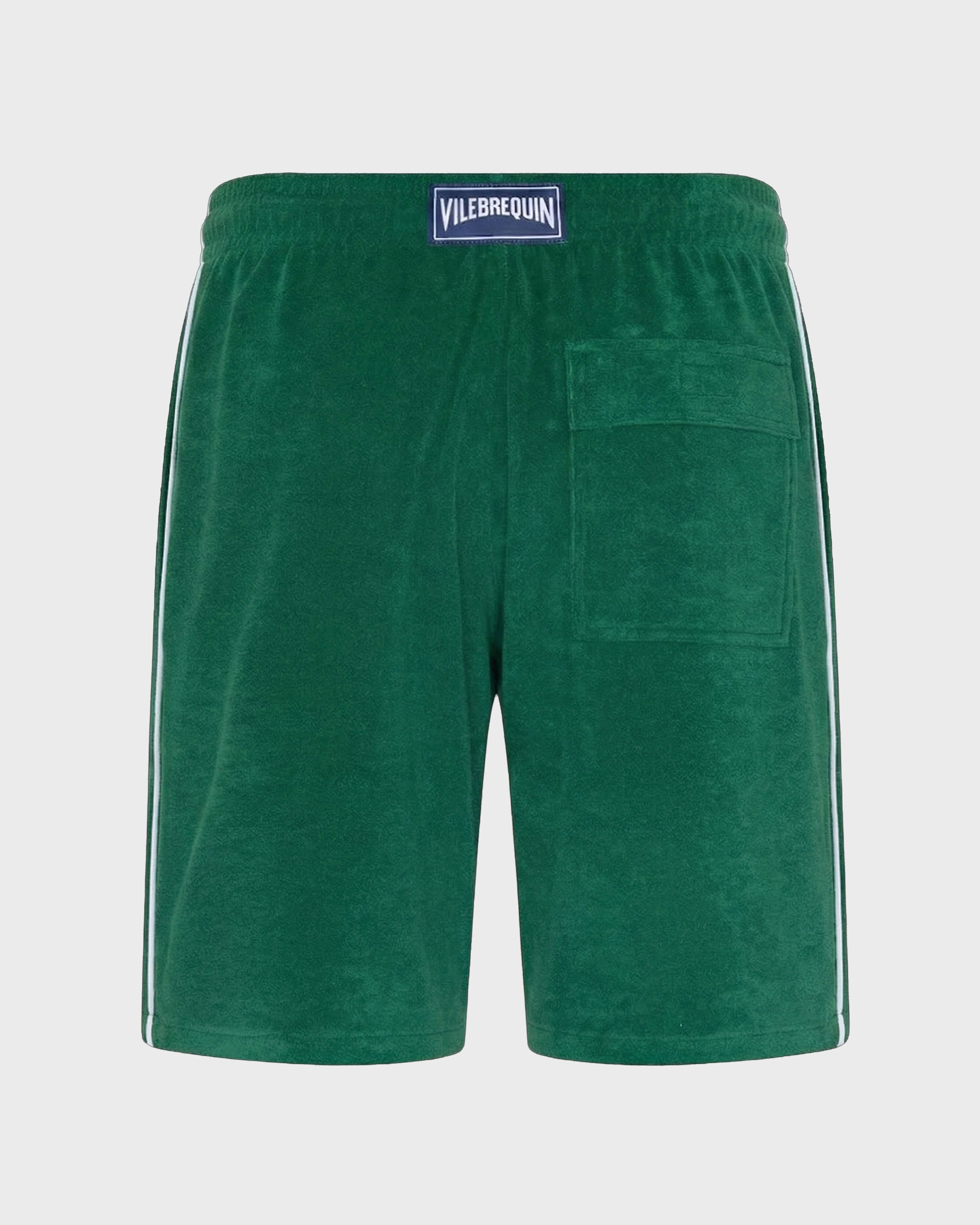 Men Terry Bermuda Shorts Solid 442 back view
