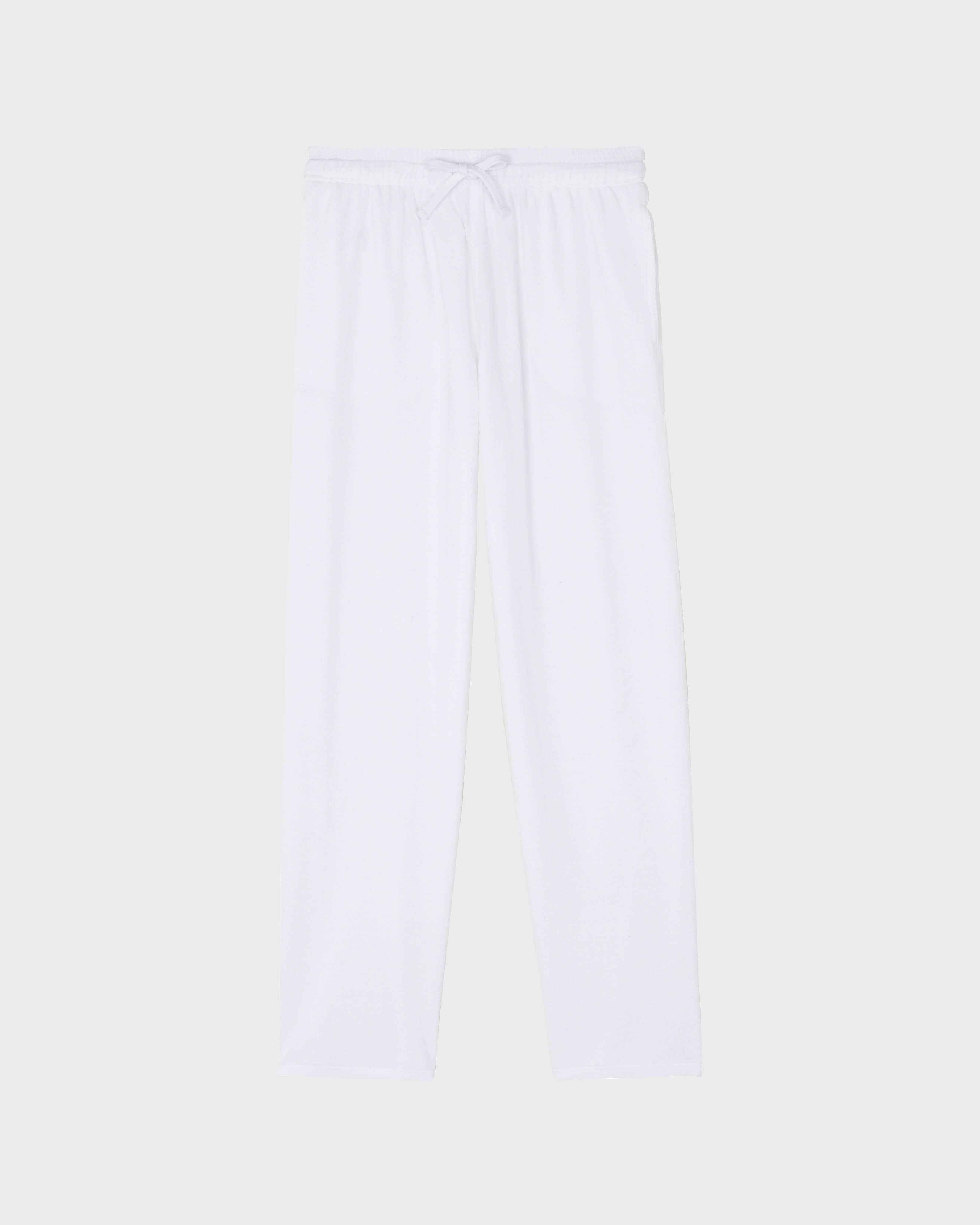 Solid Herren Hose Aus Frottee WEISS front view