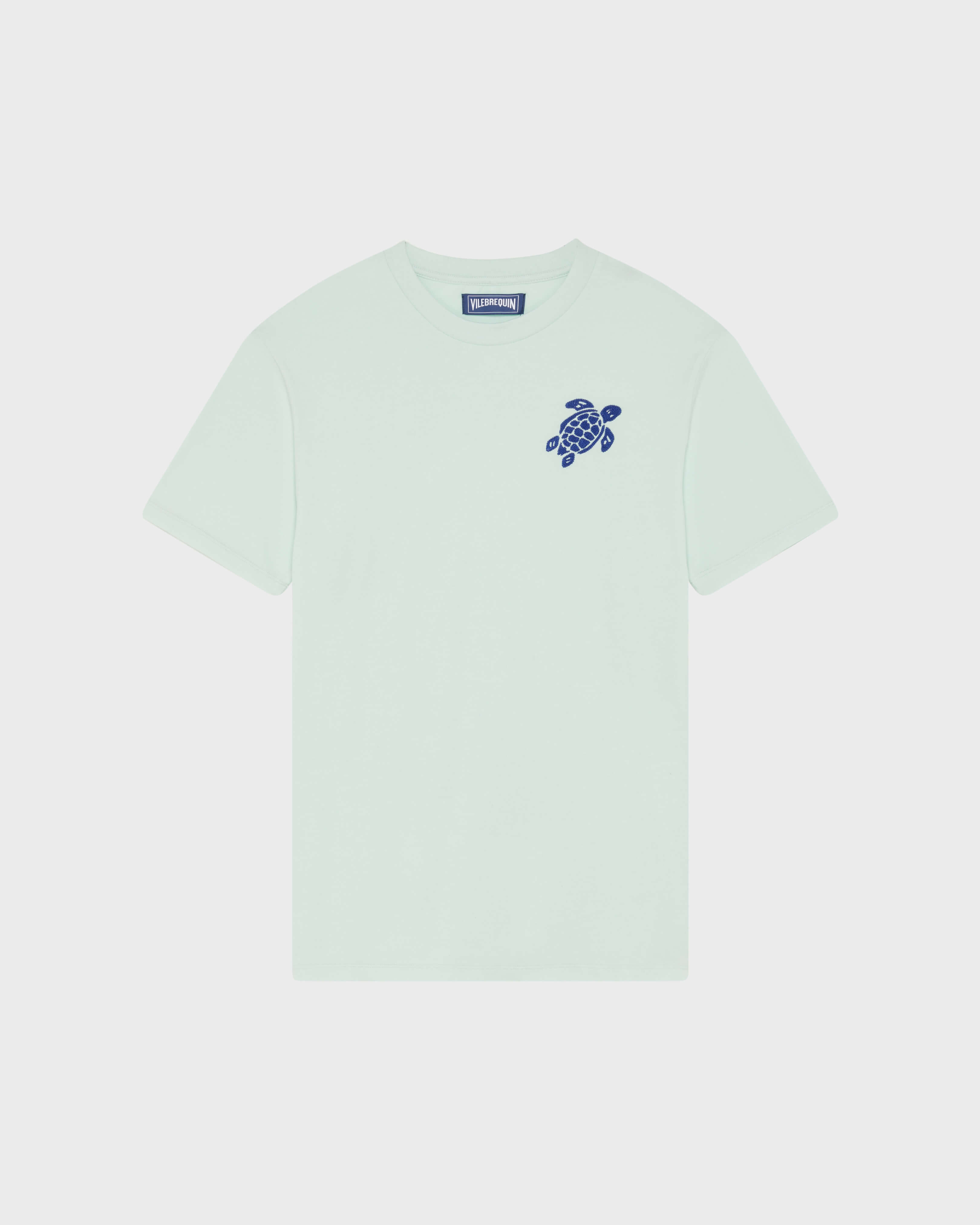 Men Organic Cotton T-shirt Embroidered Turtle PACIFIC front view