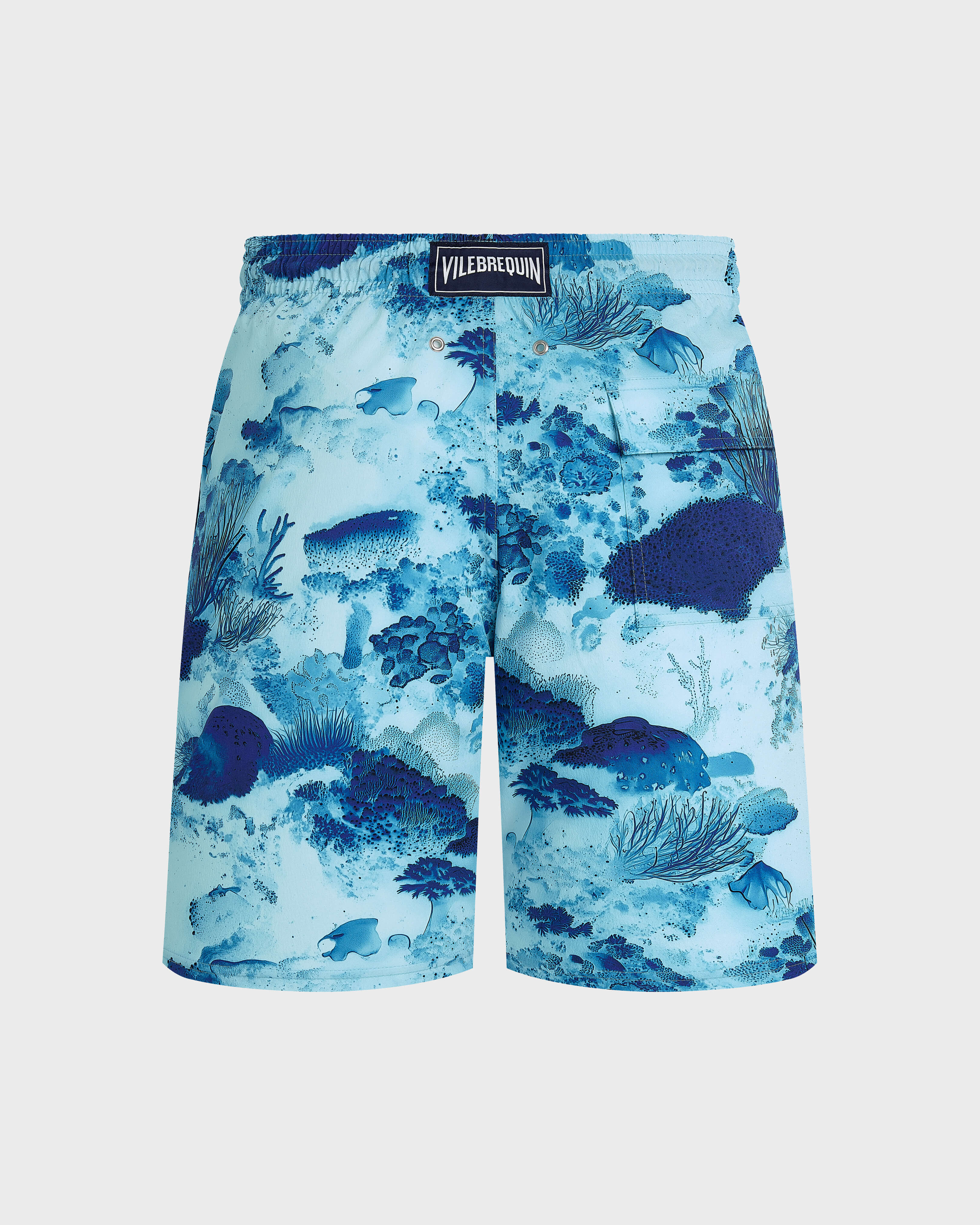 Lange Coral Reef Stretch-Badeshorts für Herren OXYGENE back view