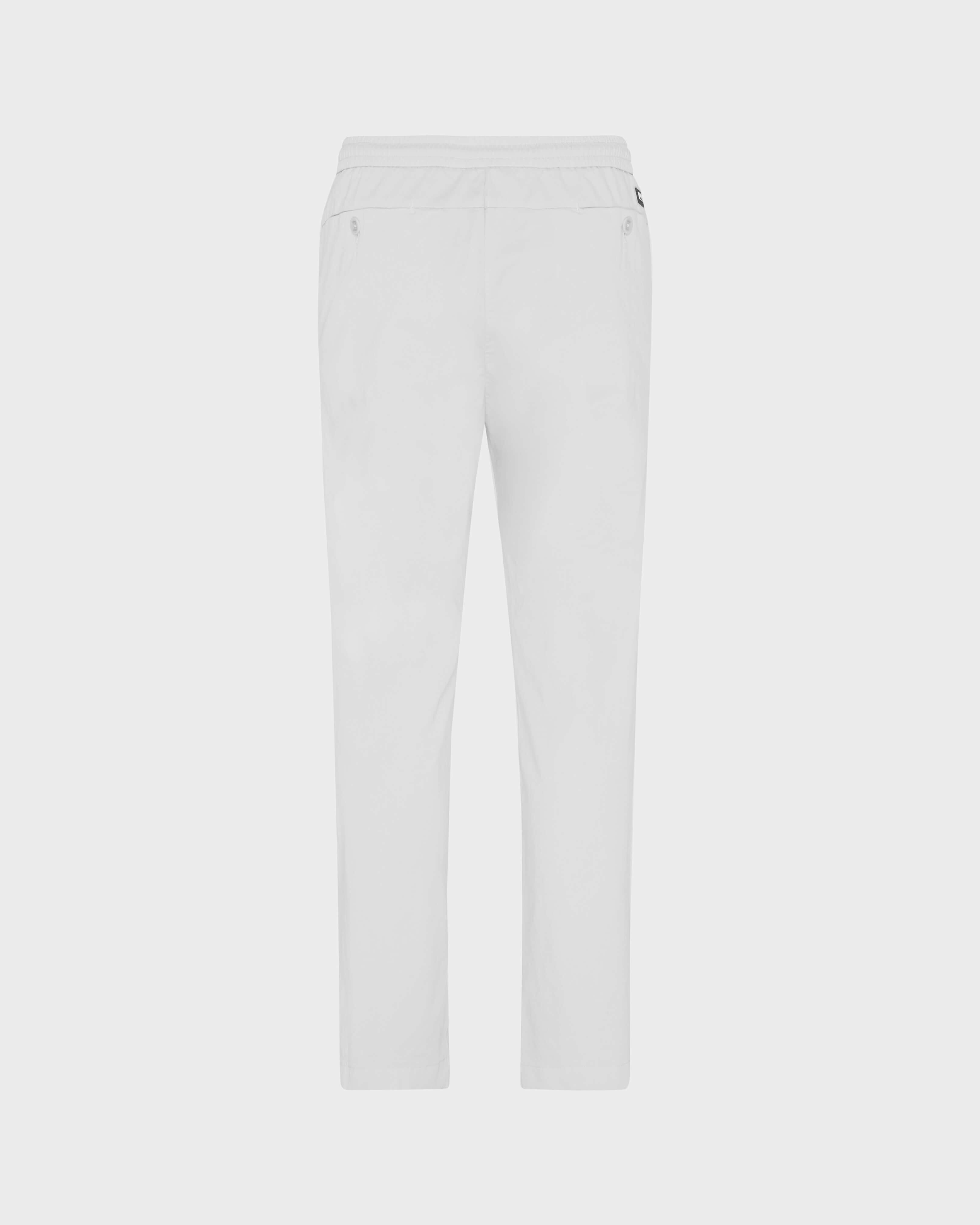Pantalon en coton satin homme uni BLANC back view