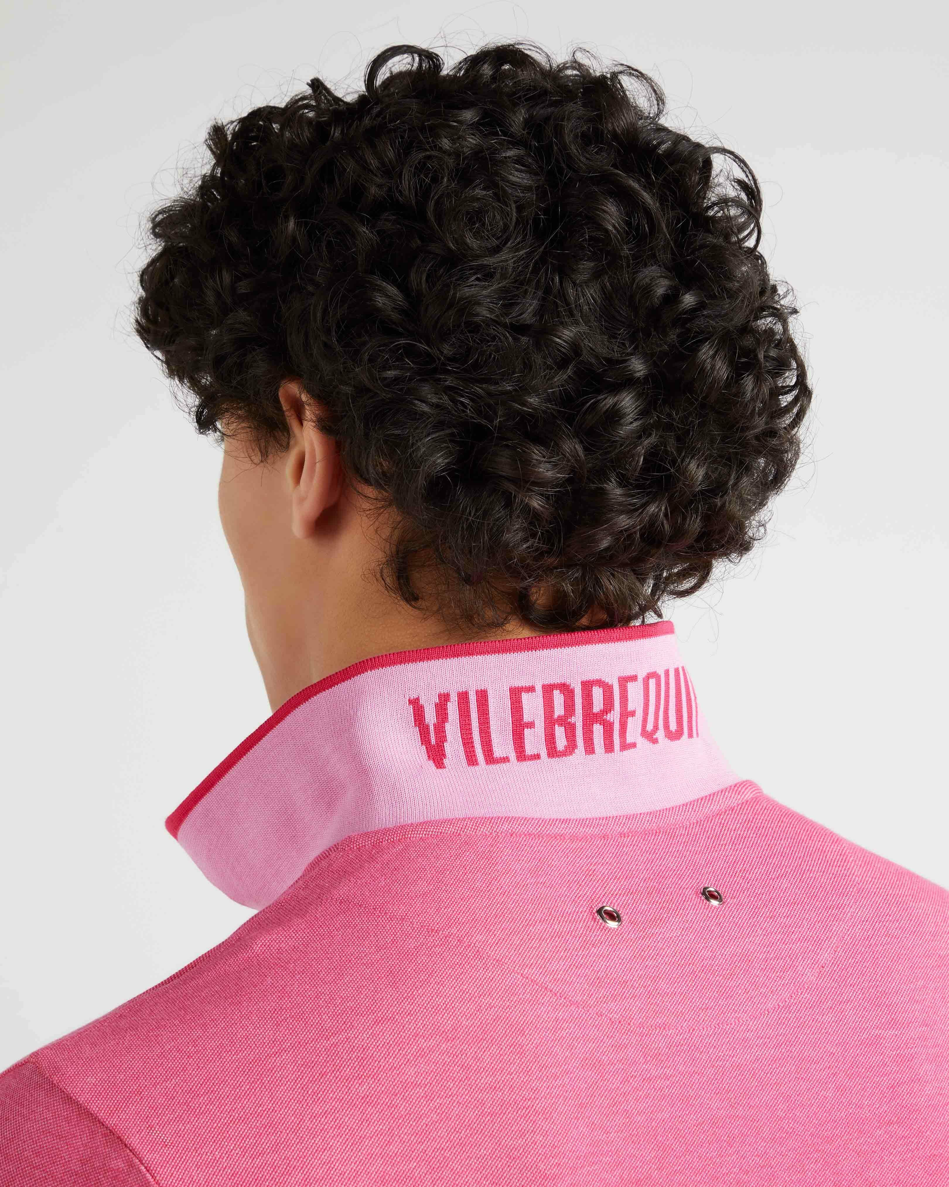 Polo de algodón de color liso para hombre PETUNIA supp2 view