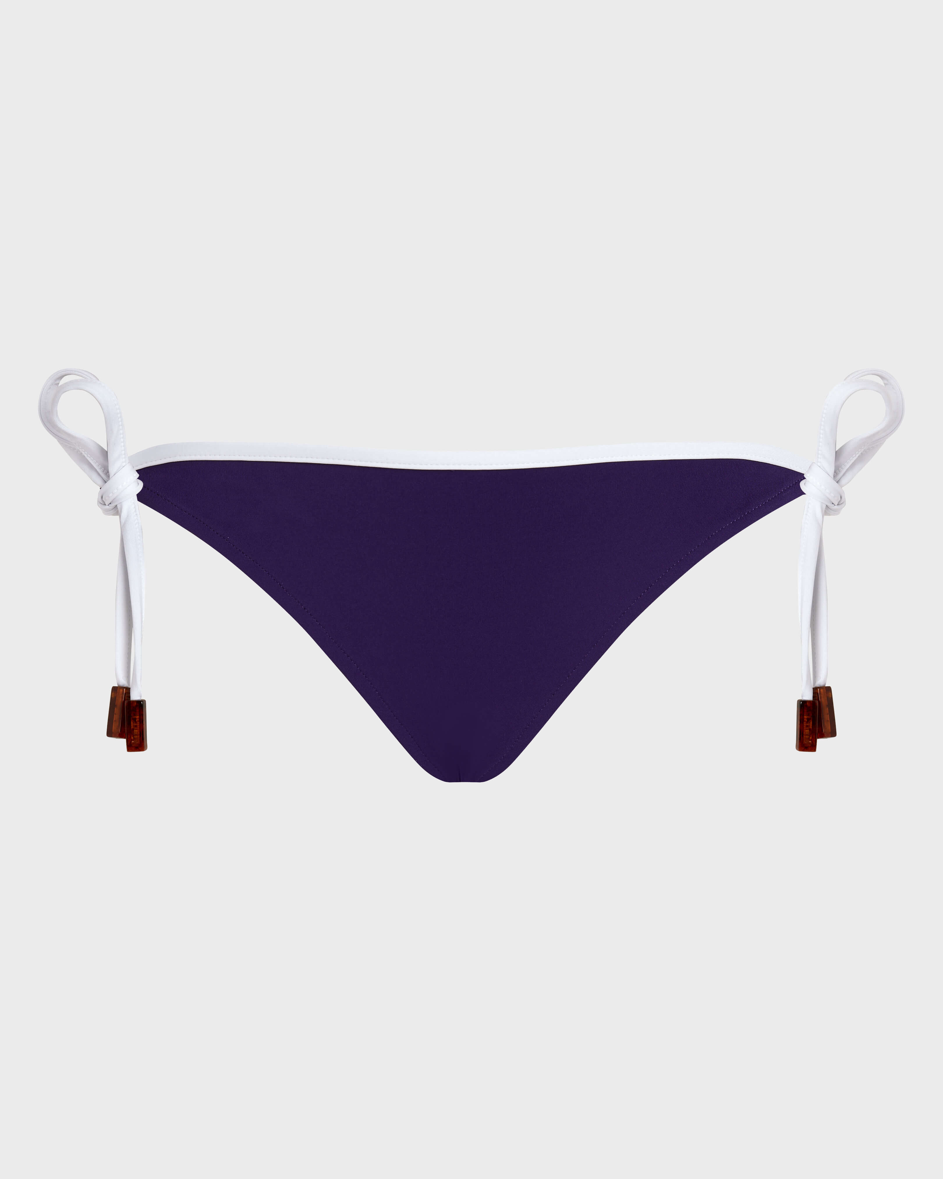 Women Side Tie Bikini Bottom Solid VIOLETTE front view