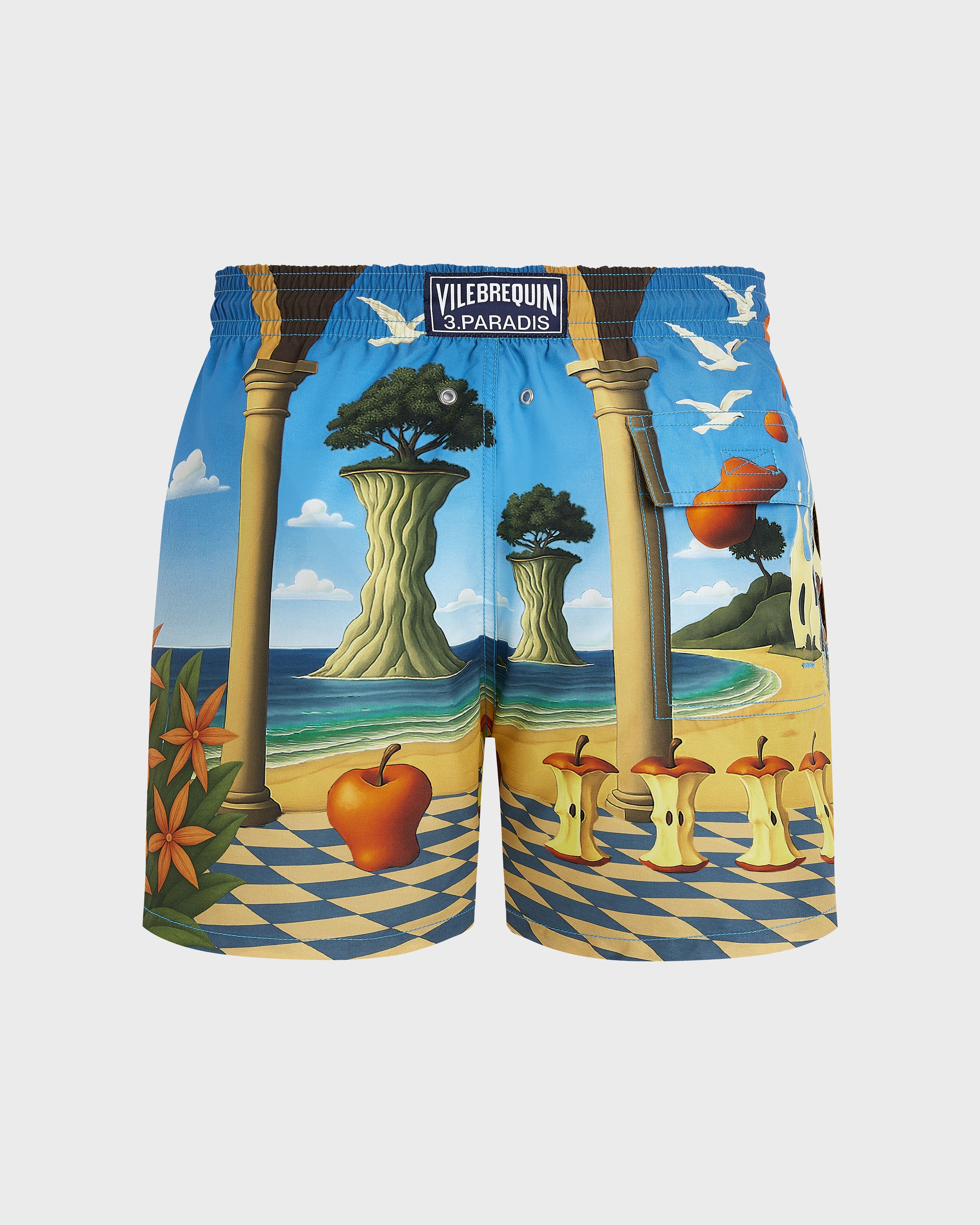 Eden Badeshorts für Herren – VBQ x 3.PARADIS SANTORINI back view