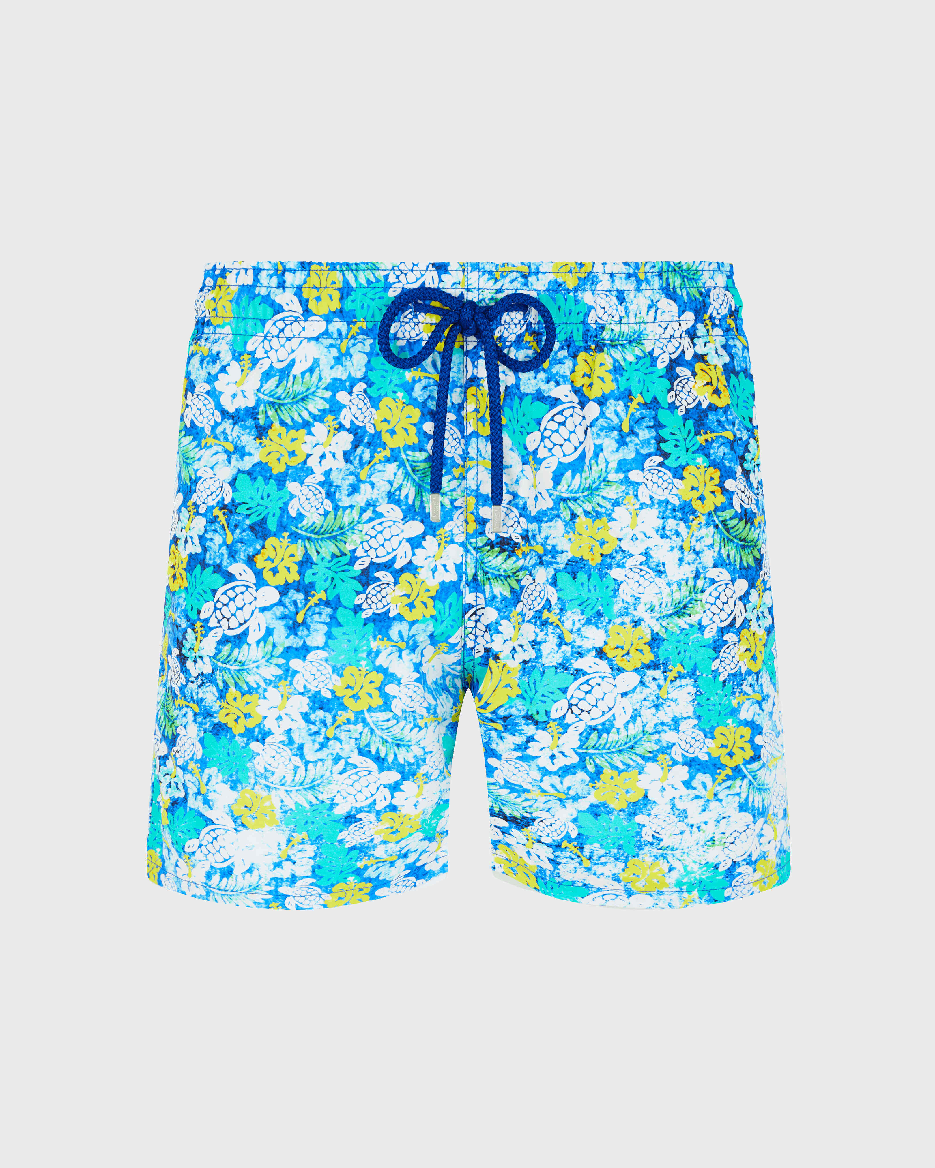 Maillot de bain homme Tropical Turtles Vintage BLEU LAZULI front view