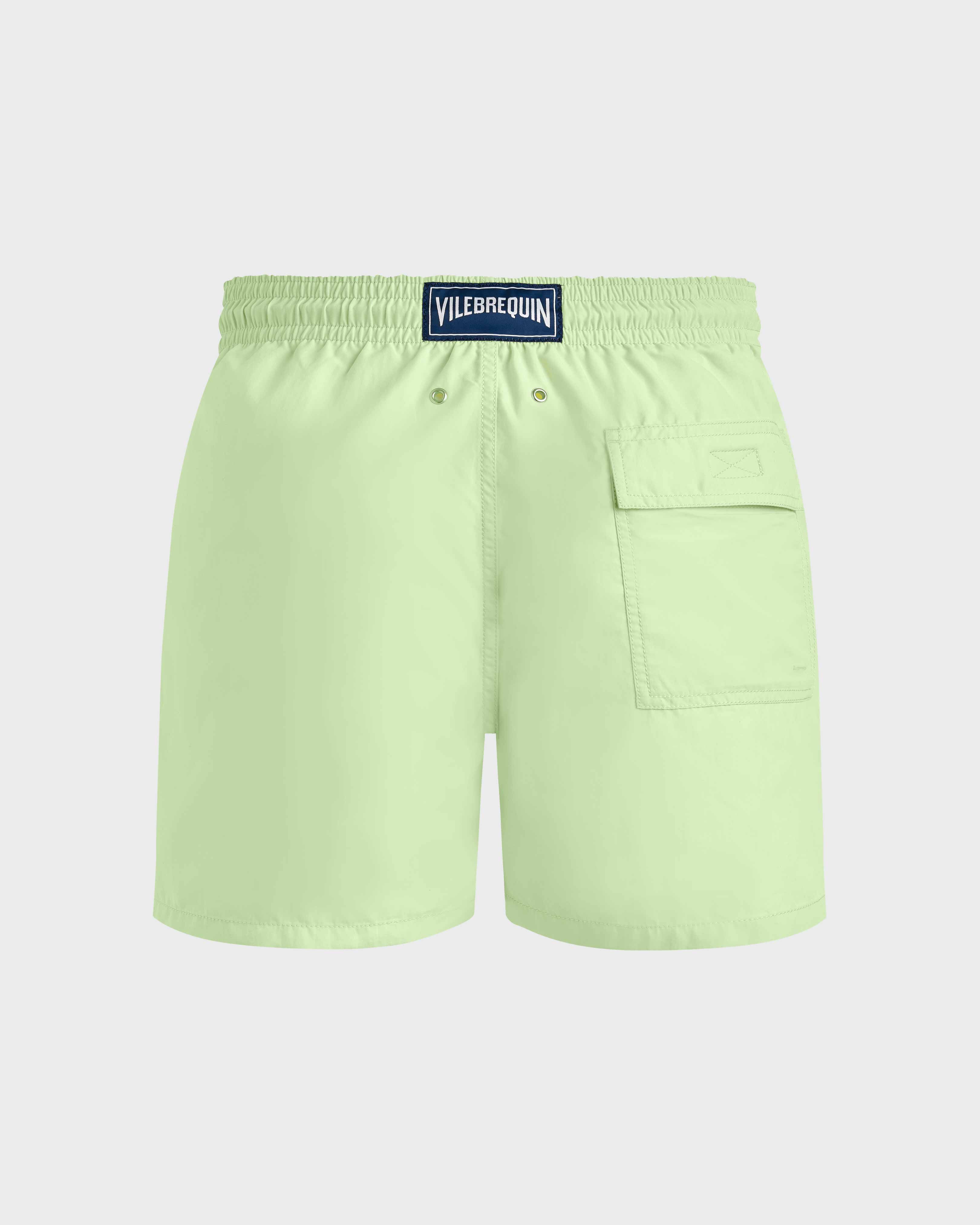 Men Swim Shorts Solid MACAROON back view