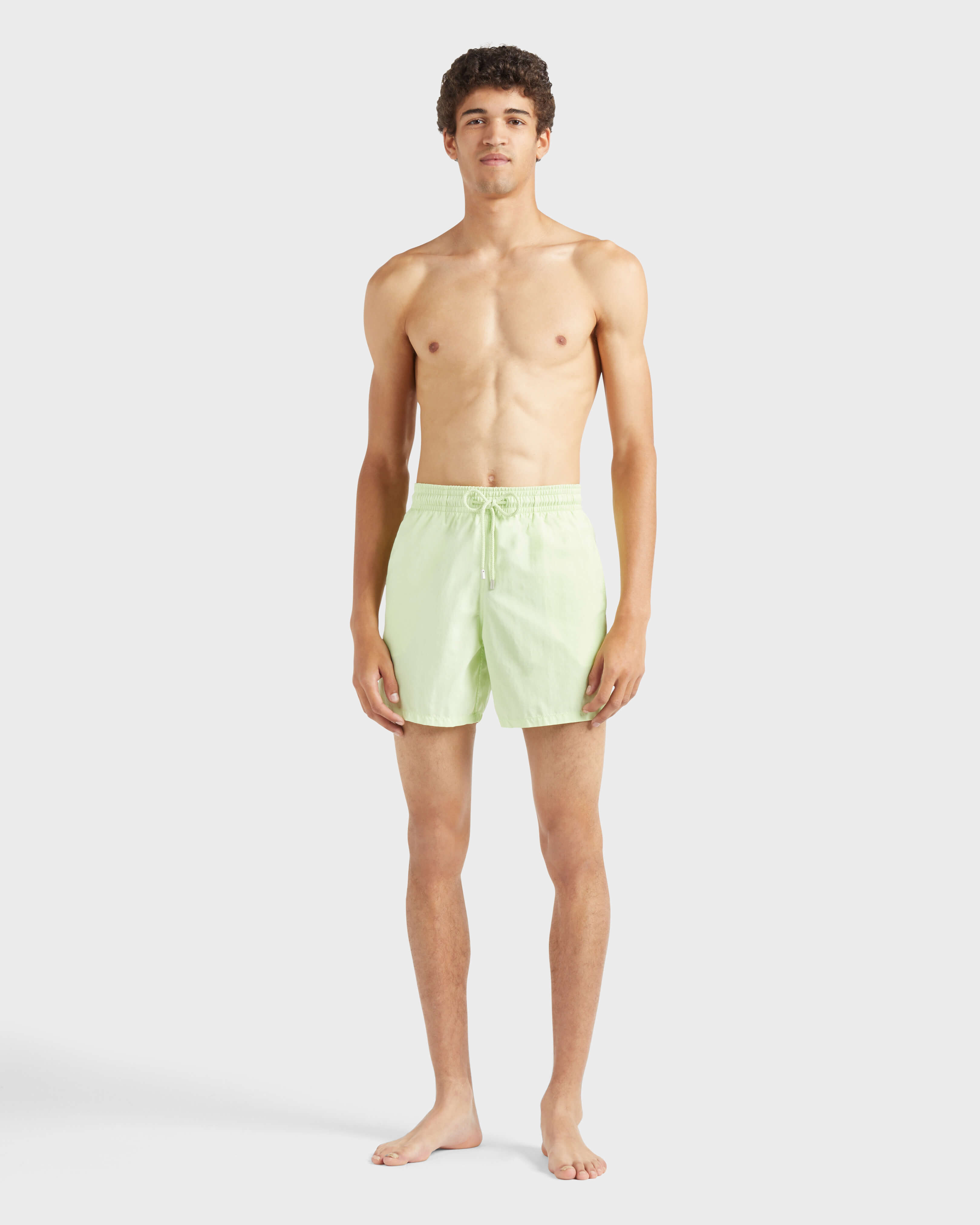 Men Swim Shorts Solid MACAROON frontworn view