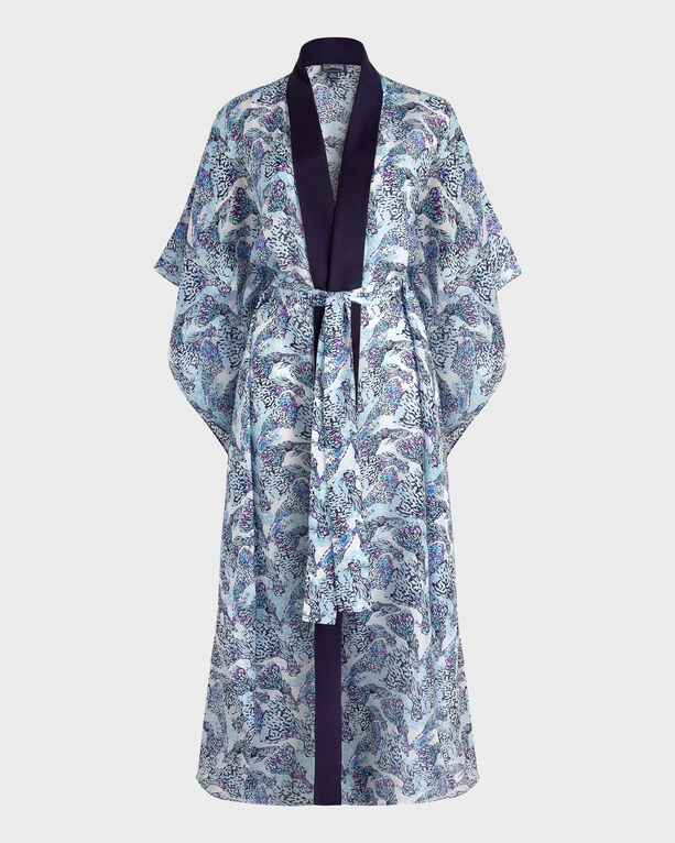 Vilebrequin - Women Silk Kimono Isadora Fish - Kimono - Kiyomi - Weiss - Größe OSFA