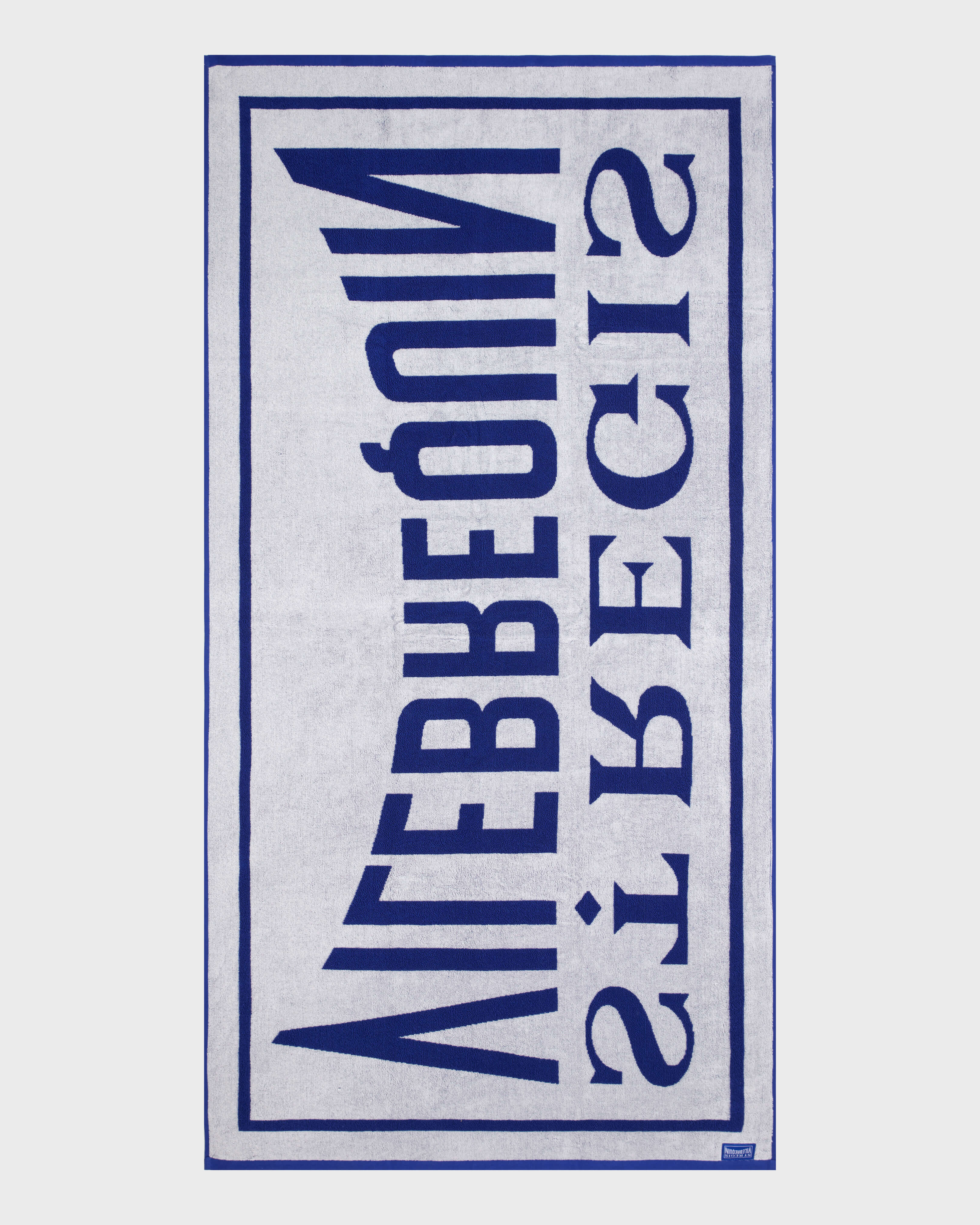 Organic Cotton Beach Towel Logo - Vilebrequin x St Regis SEA BLUE back view