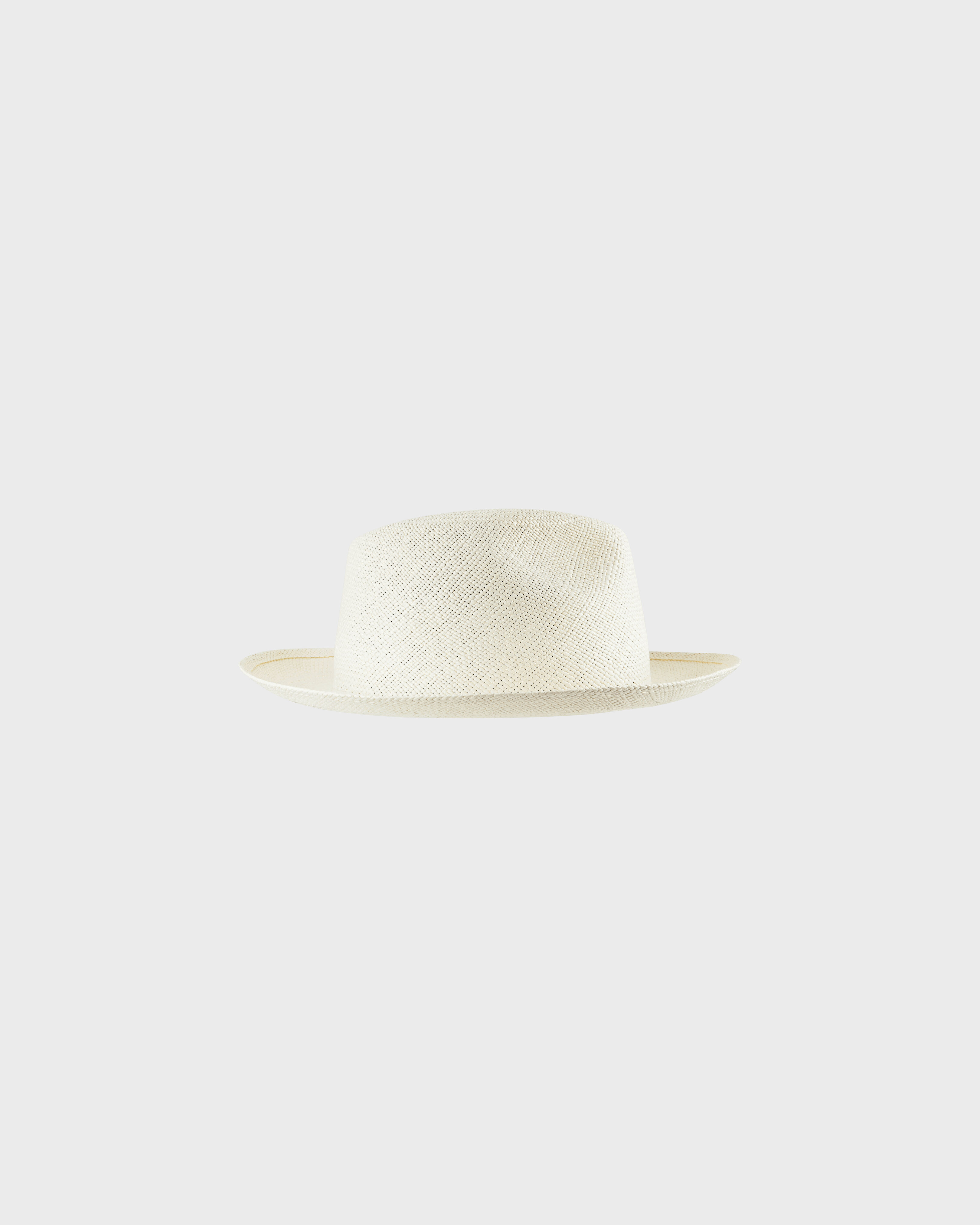 Natural Straw Panama Hat Solid SAND back view