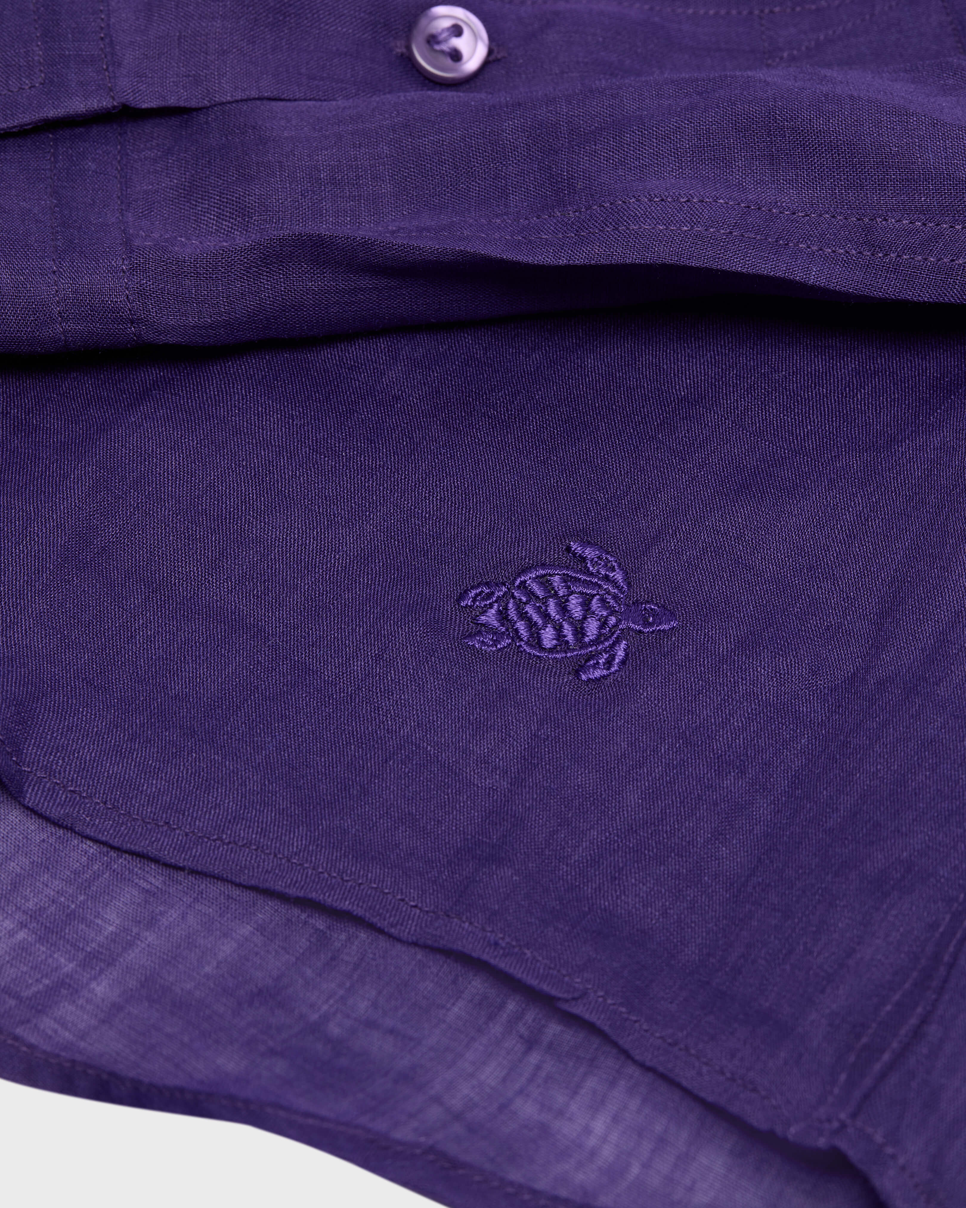 Men Solid Ramie Shirt VIOLETTE supp4 view